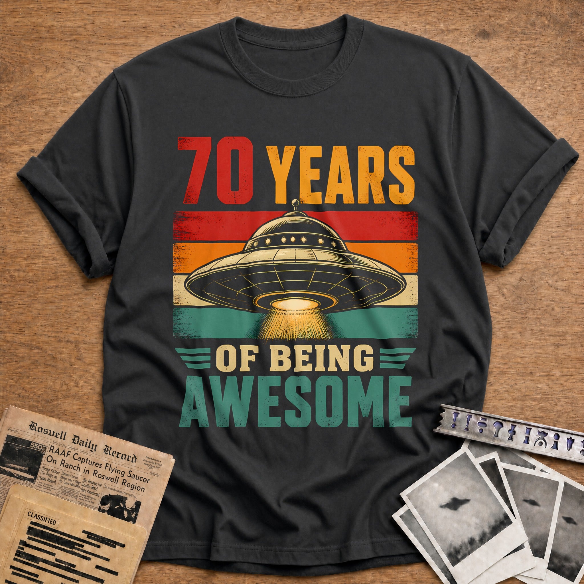 70 Being Awesome T-Shirt - Charcoal