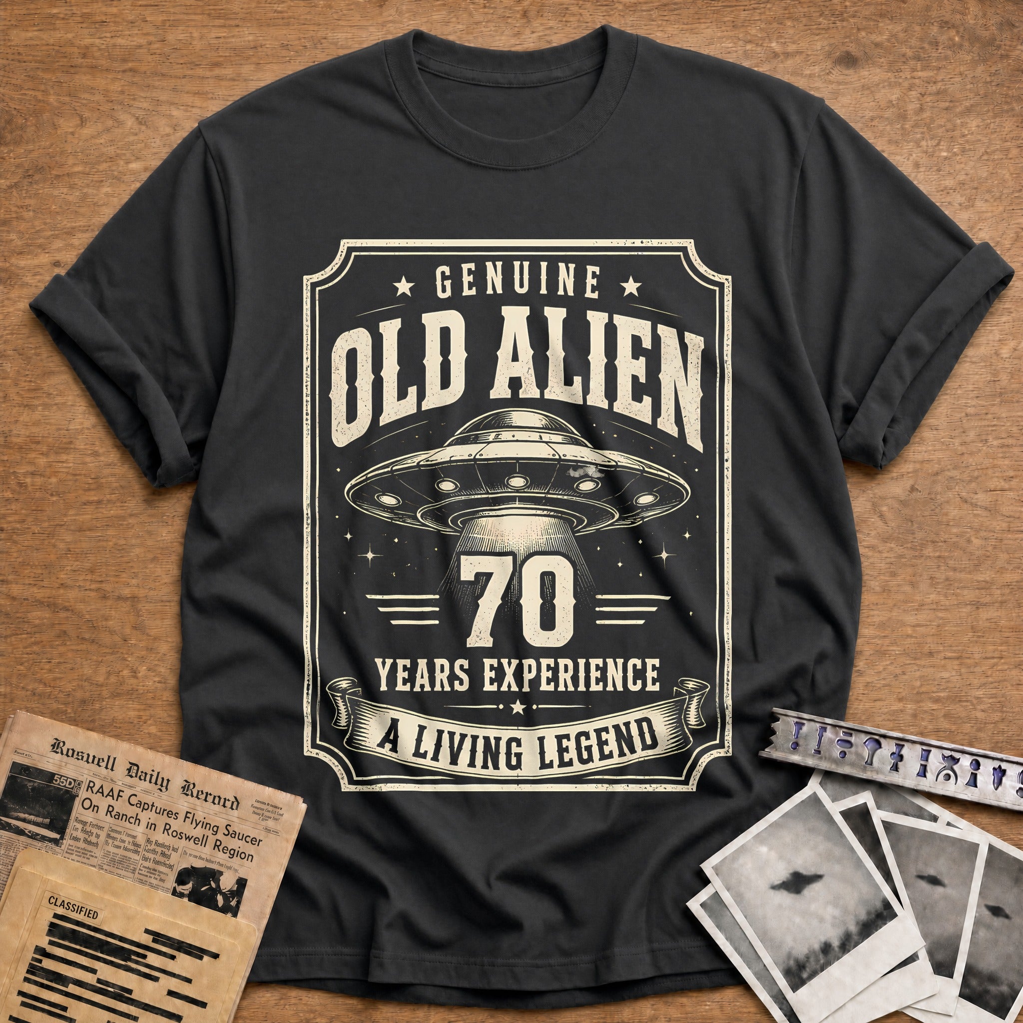 70 Living Legend T-Shirt - Charcoal