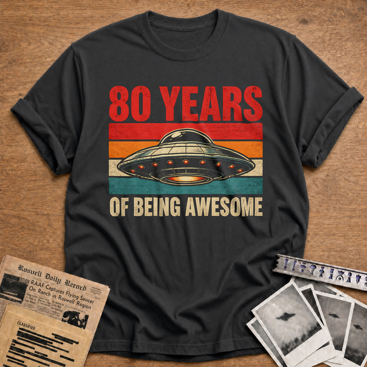 80 Being Awesome T-Shirt - Charcoal