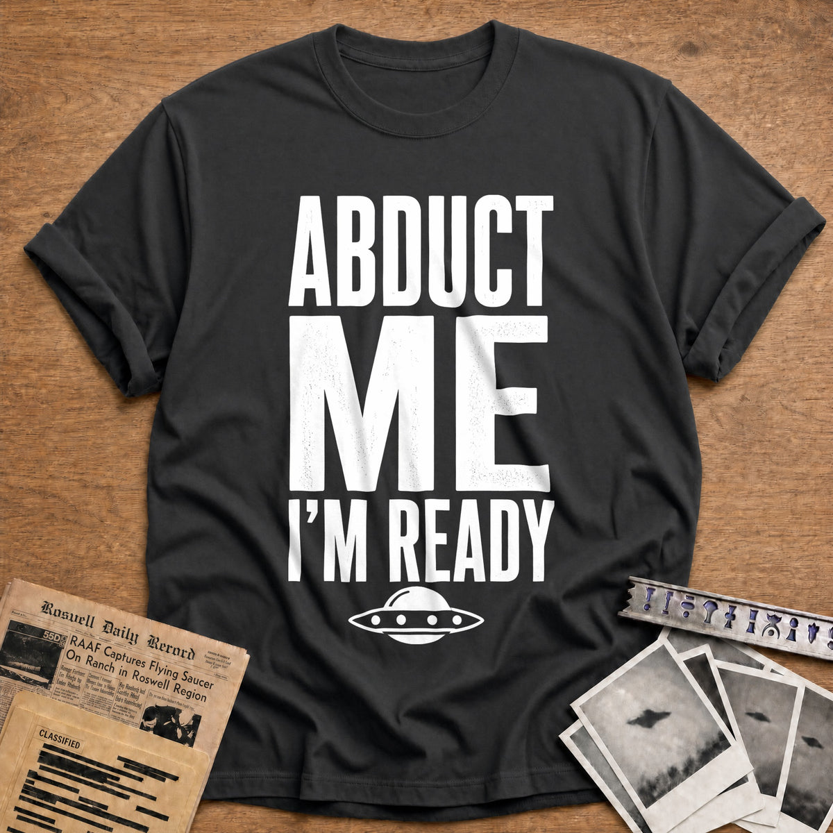 Abduct Me Ready 72 T-Shirt - Charcoal