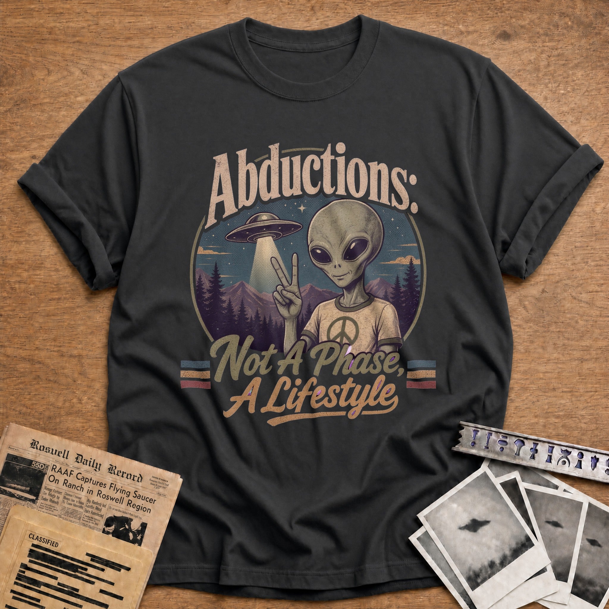 Abductions Not A Phase A Lifestyle - Charcoal