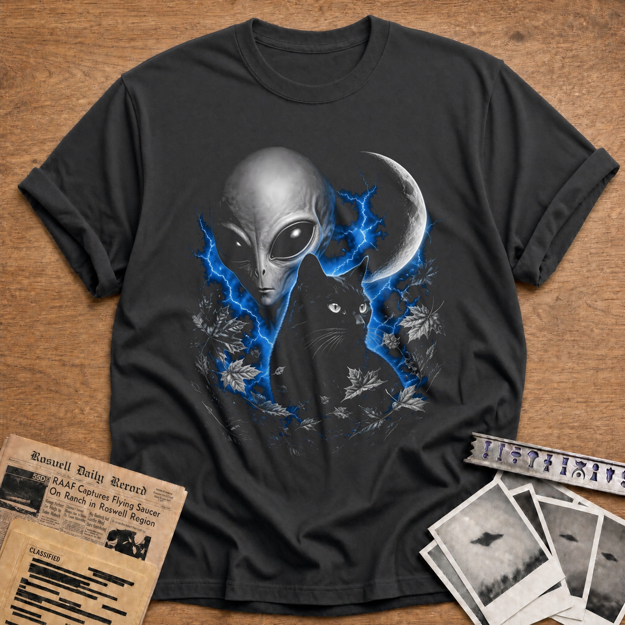 Alien Black Cat Crescent 30 - Charcoal