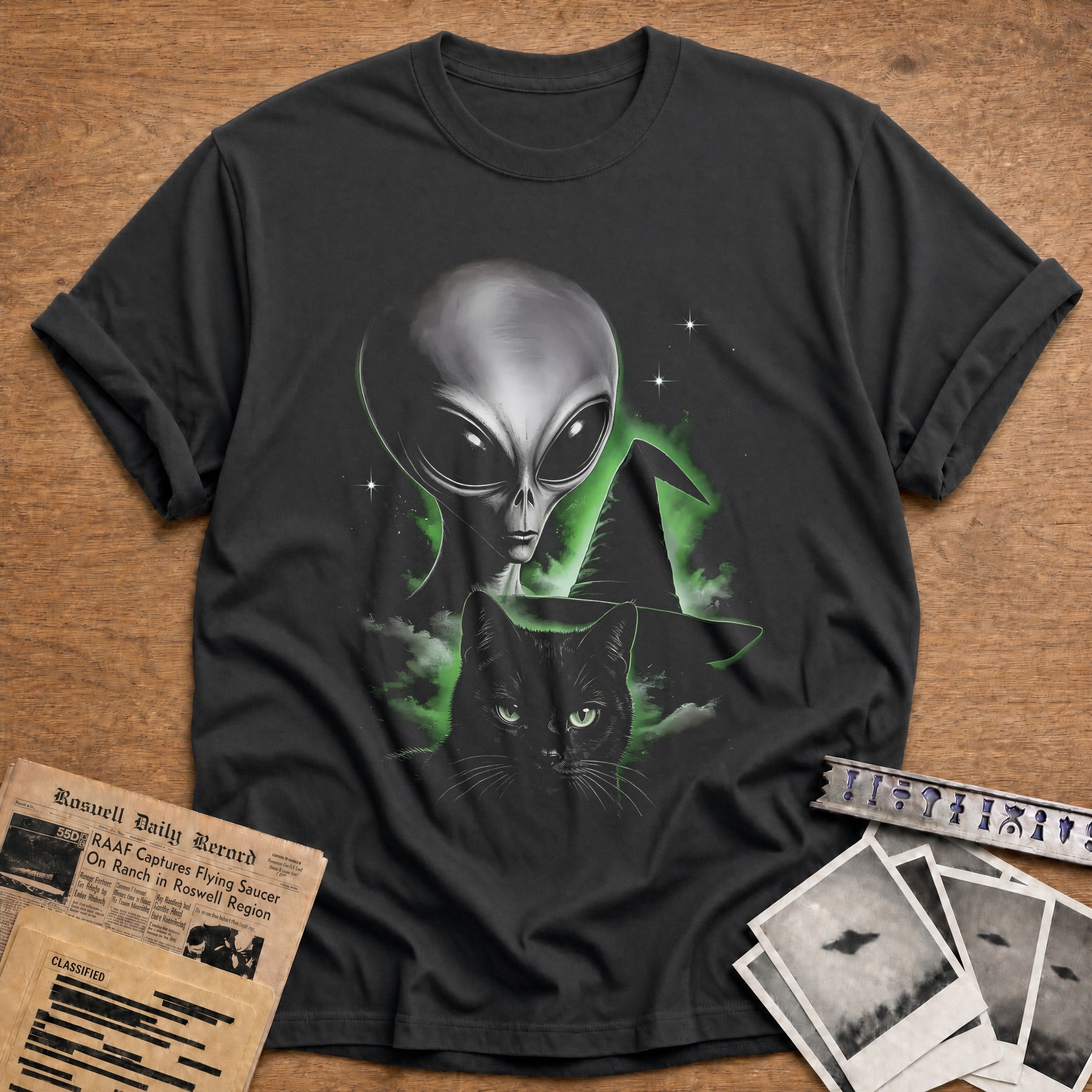 Alien Cat Witchhat 72 - Charcoal