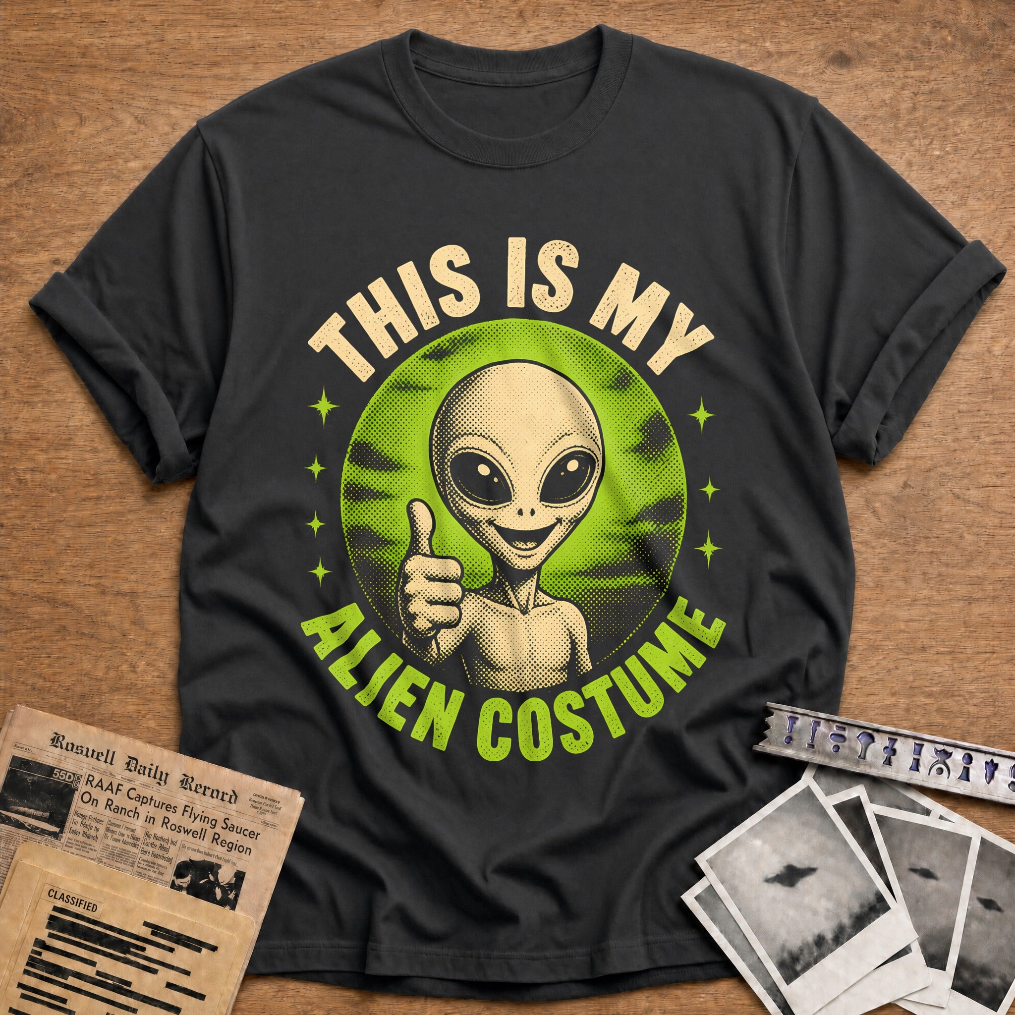 Alien Costume 97 T-Shirt - Charcoal