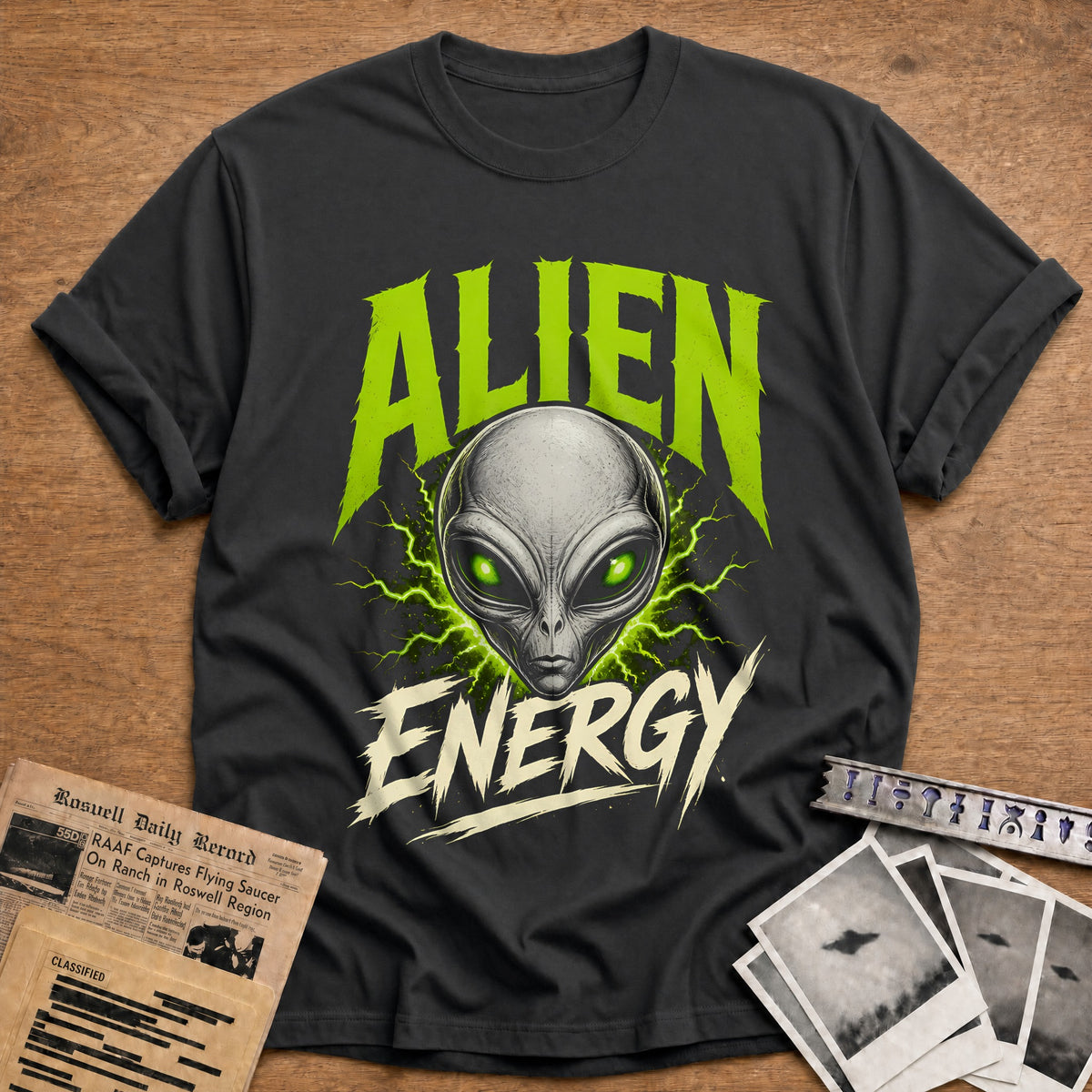 Alien Energy 66 T-Shirt - Charcoal