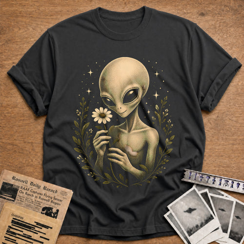 Alien Flower 61 T-Shirt - Charcoal