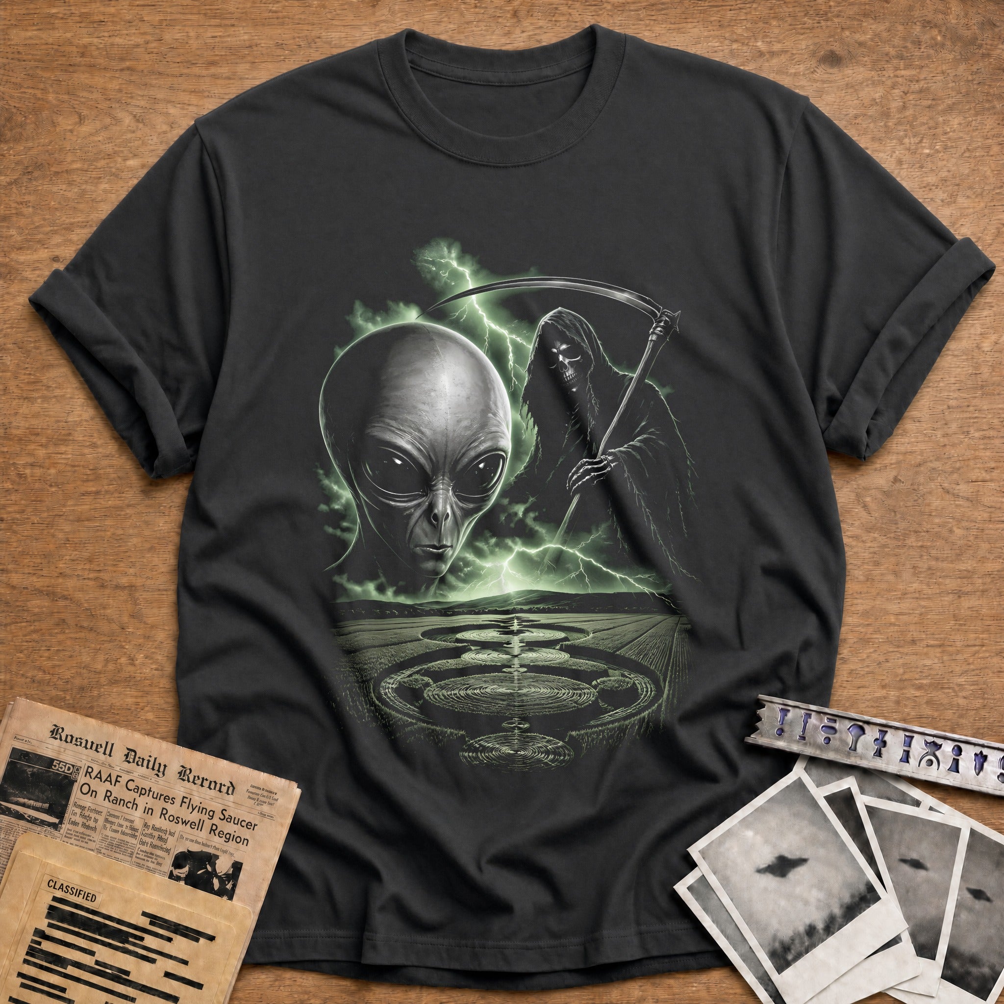 Alien Reaper Cropcircle 35 - Charcoal