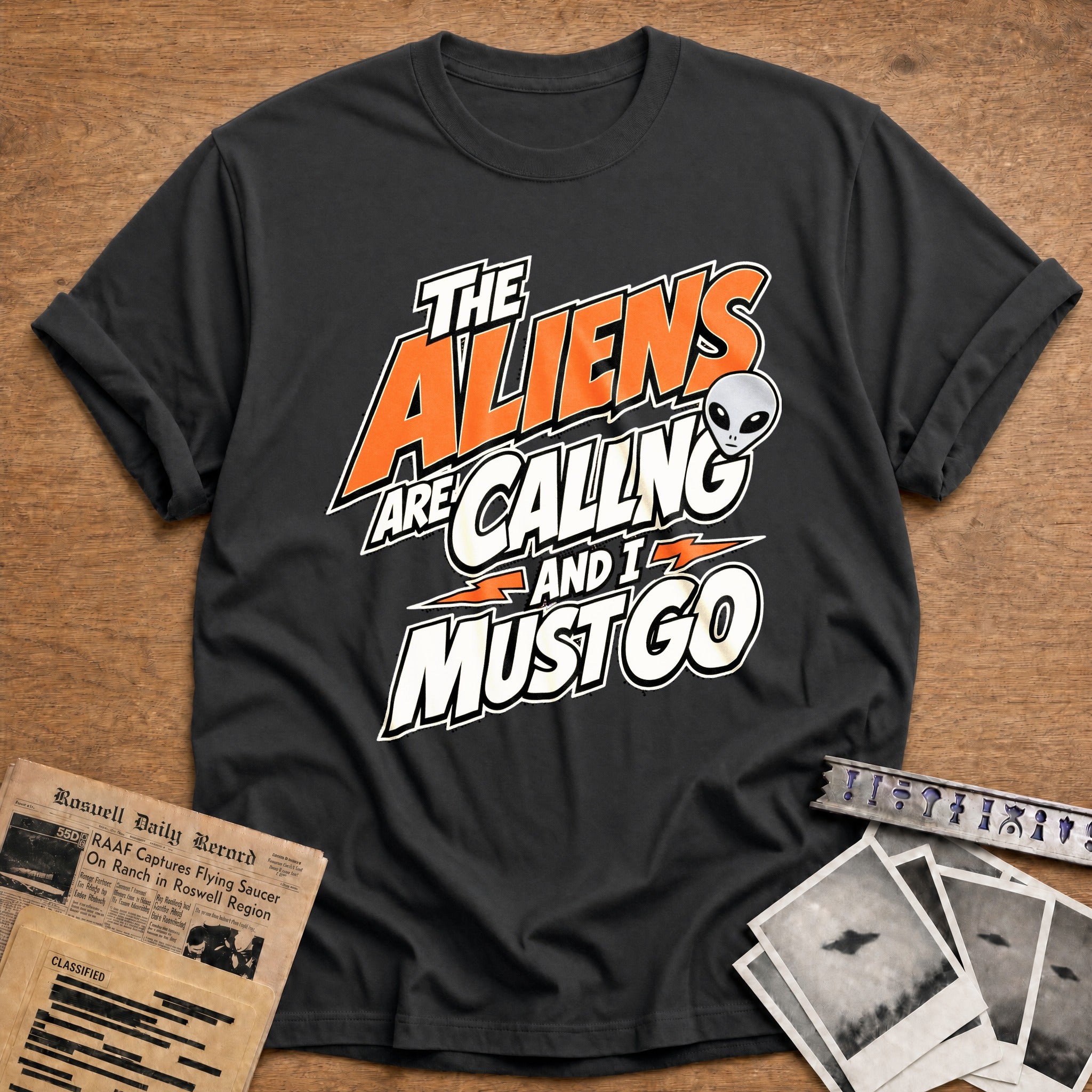 Aliens Are Calling - Charcoal