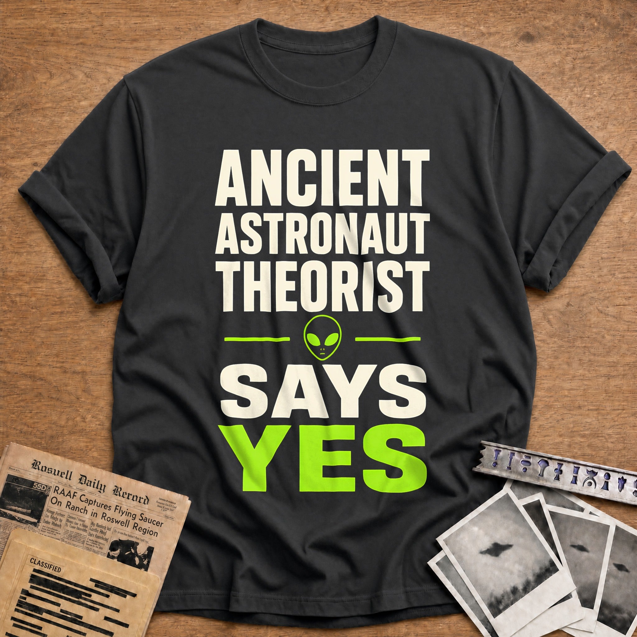 Ancient Astronaut Theorist 37 T-Shirt - Charcoal
