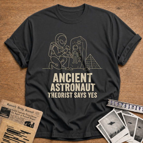 Ancient Astronaut Theorist 71 T-Shirt - Charcoal
