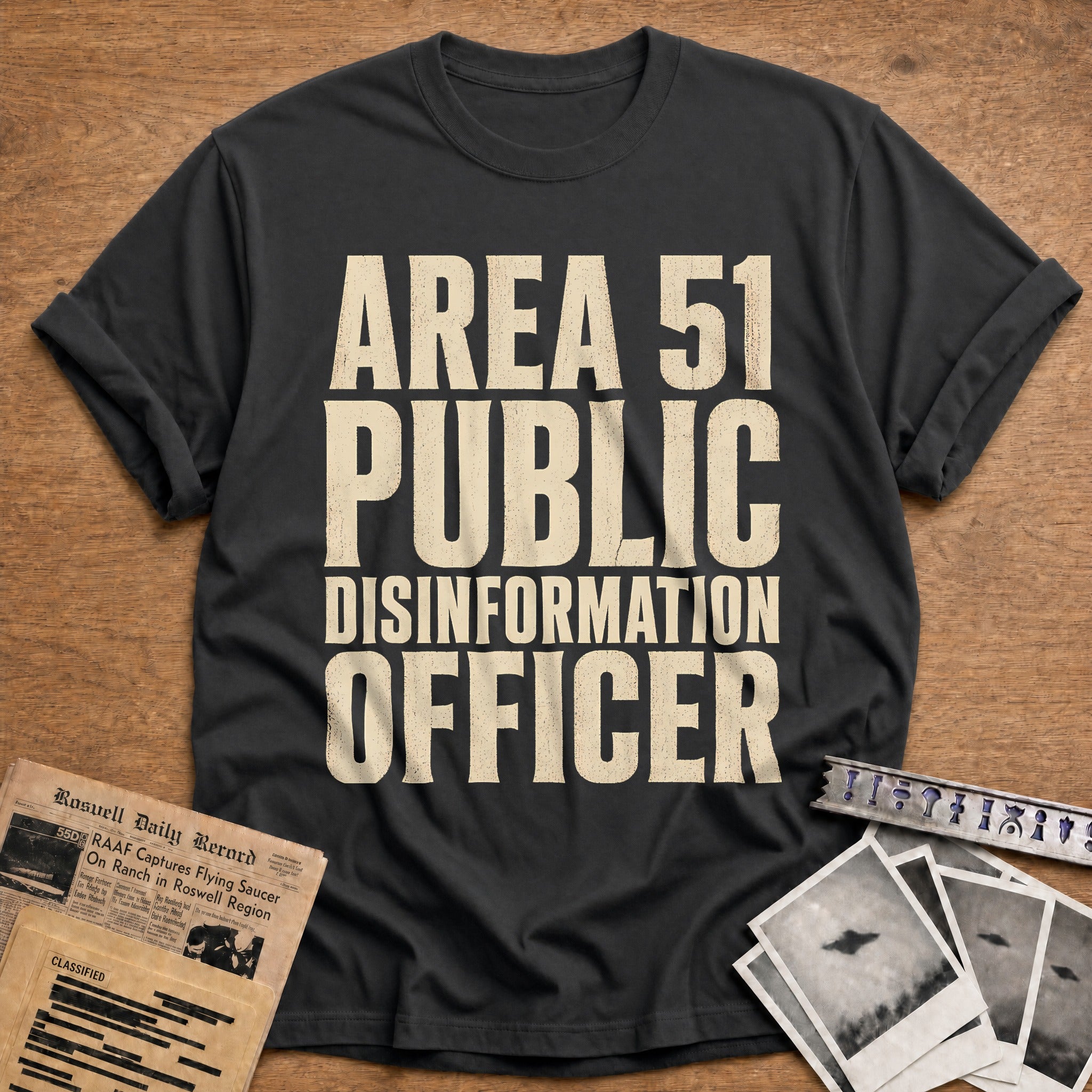 Area 51 Disinformation Officer 37 T-Shirt - Charcoal