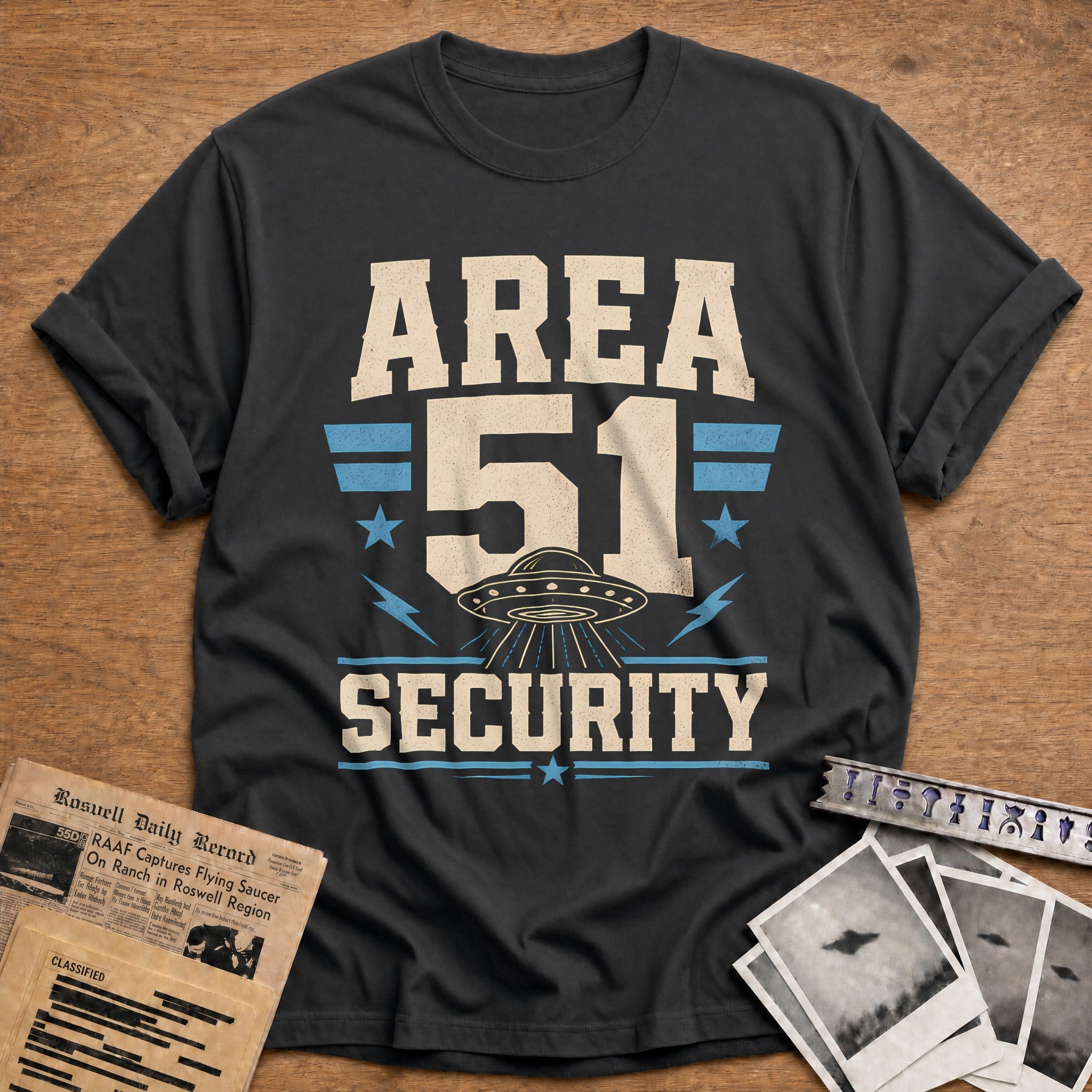 Area 51 Security 15 T-Shirt - Charcoal