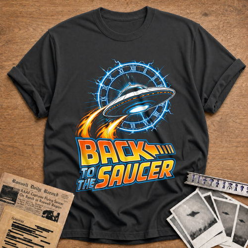 Back To The Saucer 44 T-Shirt - Charcoal