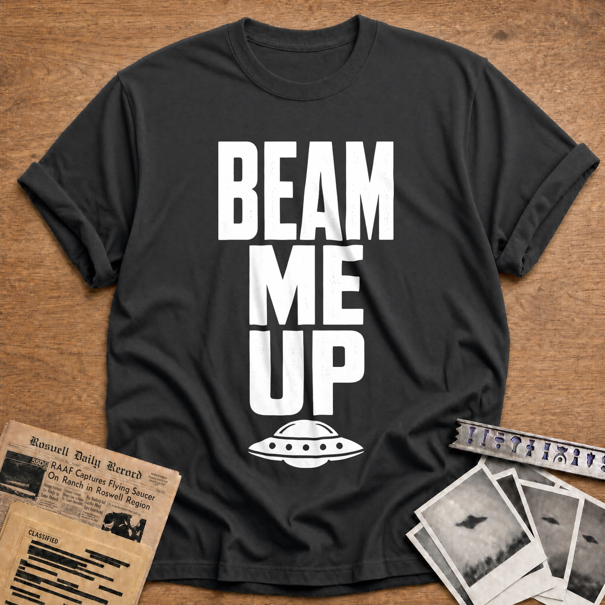 Beam Me Up 42 T-Shirt - Charcoal