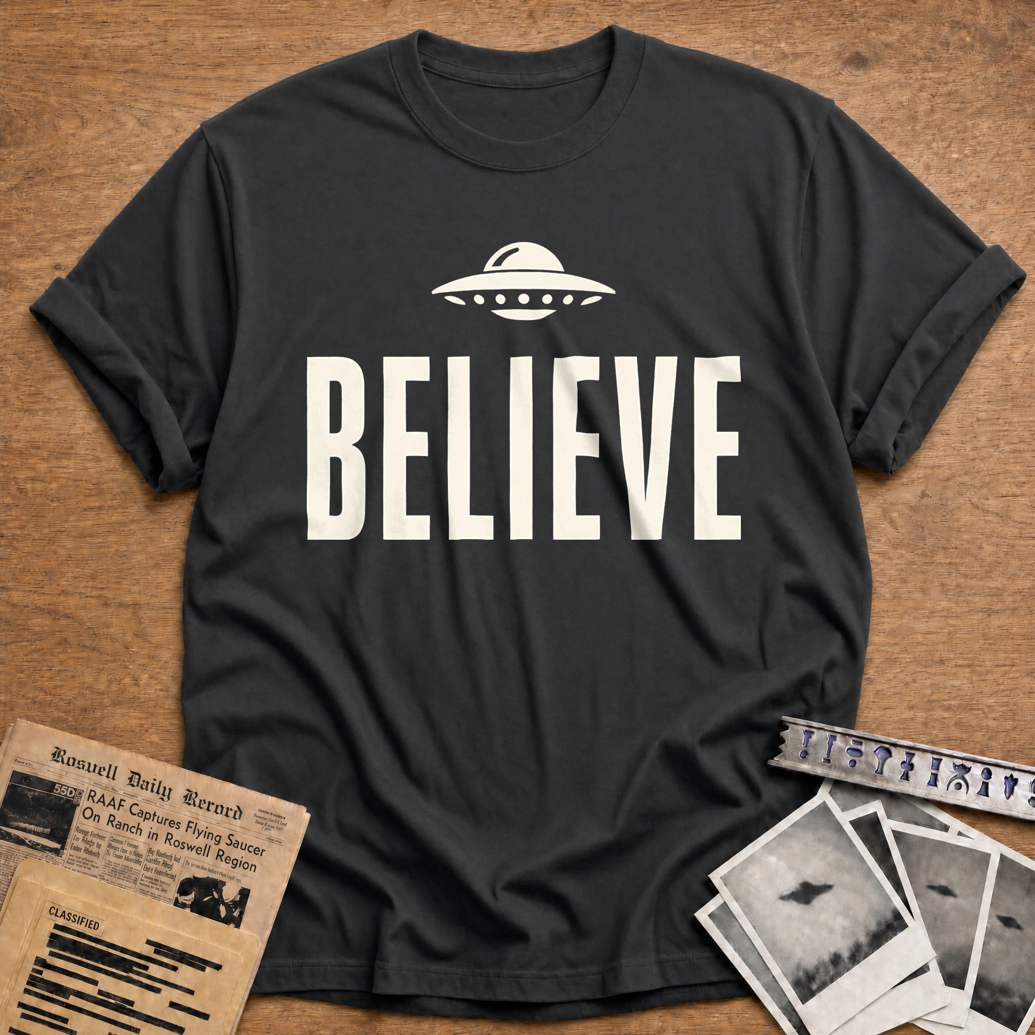 Believe T-Shirt - Charcoal