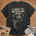 Believe And Leave 24 T-Shirt - Charcoal