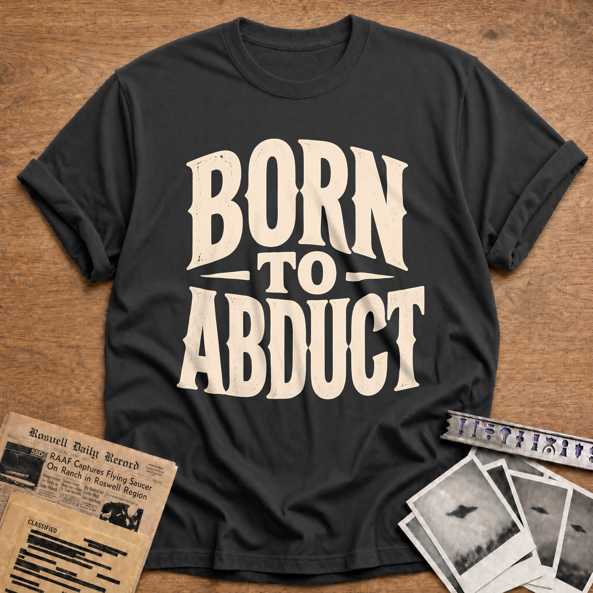 Born To Abduct 60 T-Shirt - Charcoal