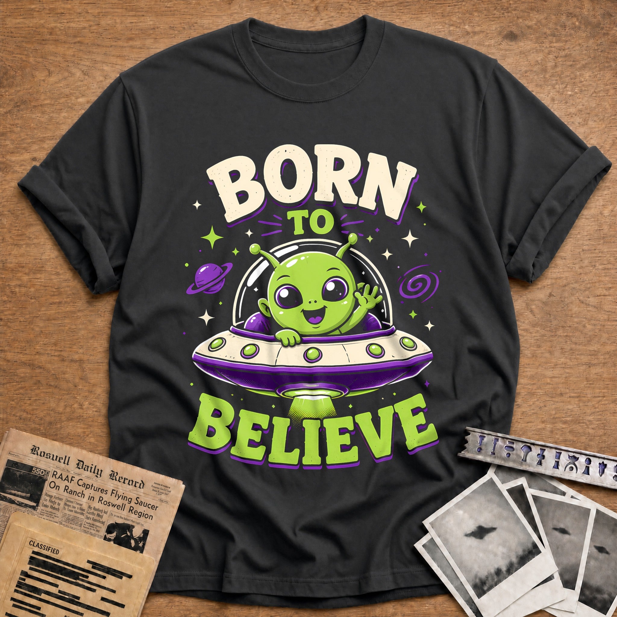 Born To Believe 79 T-Shirt - Charcoal