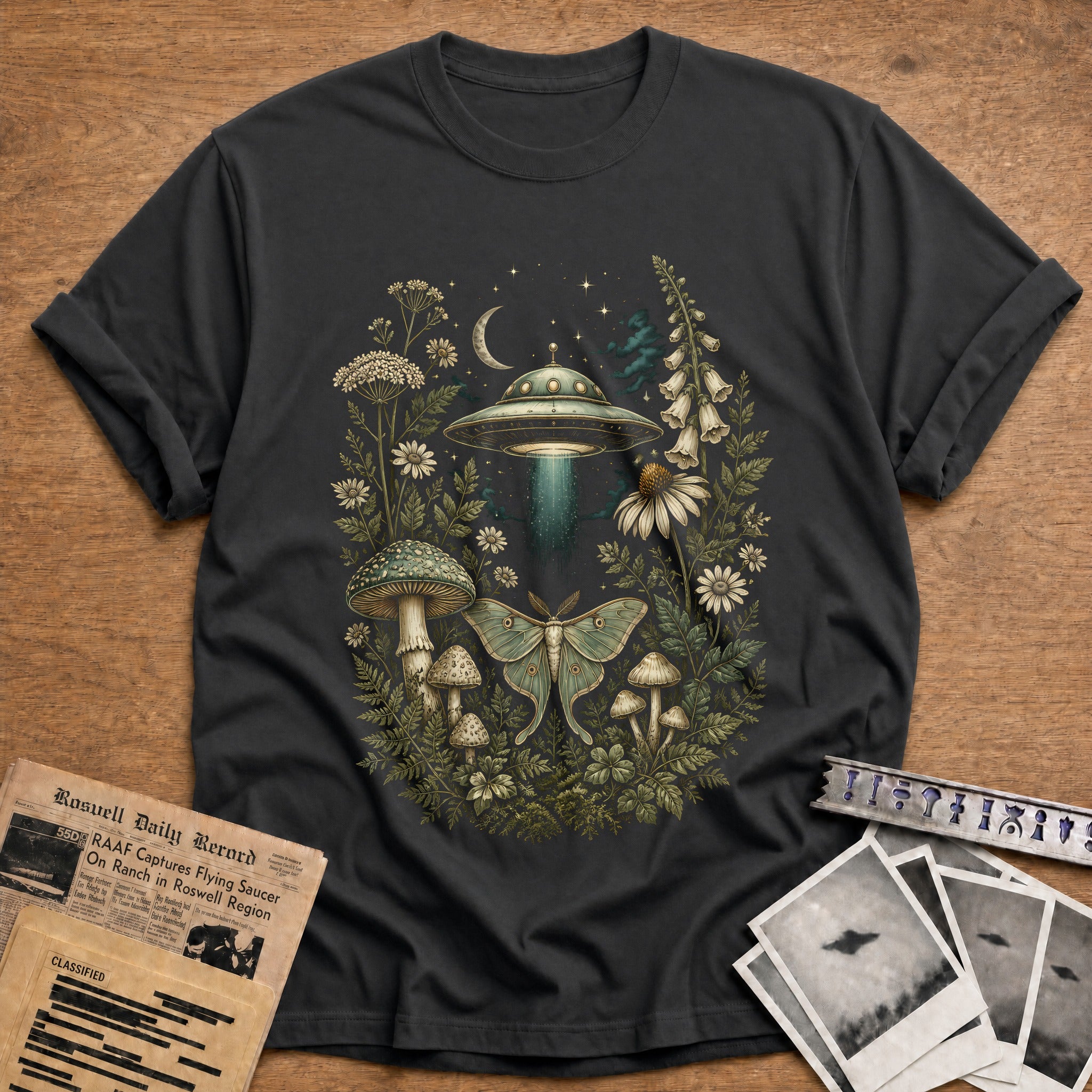 Botanical Disclosure T-Shirt - Charcoal