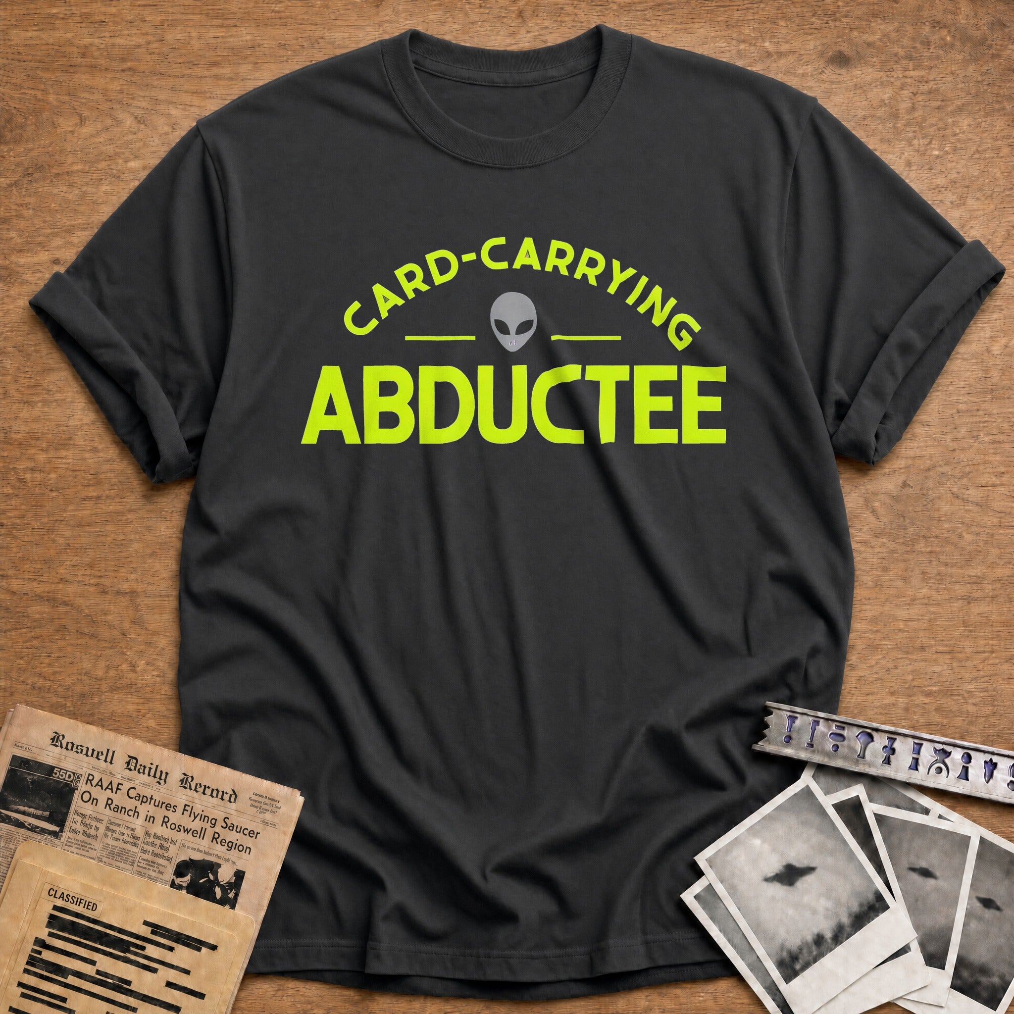 Card Carrying Abductee 01 - Charcoal