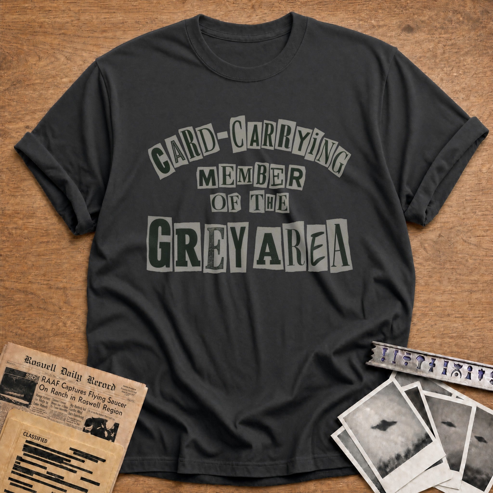 Card Carrying Member Of The Grey Area - Charcoal