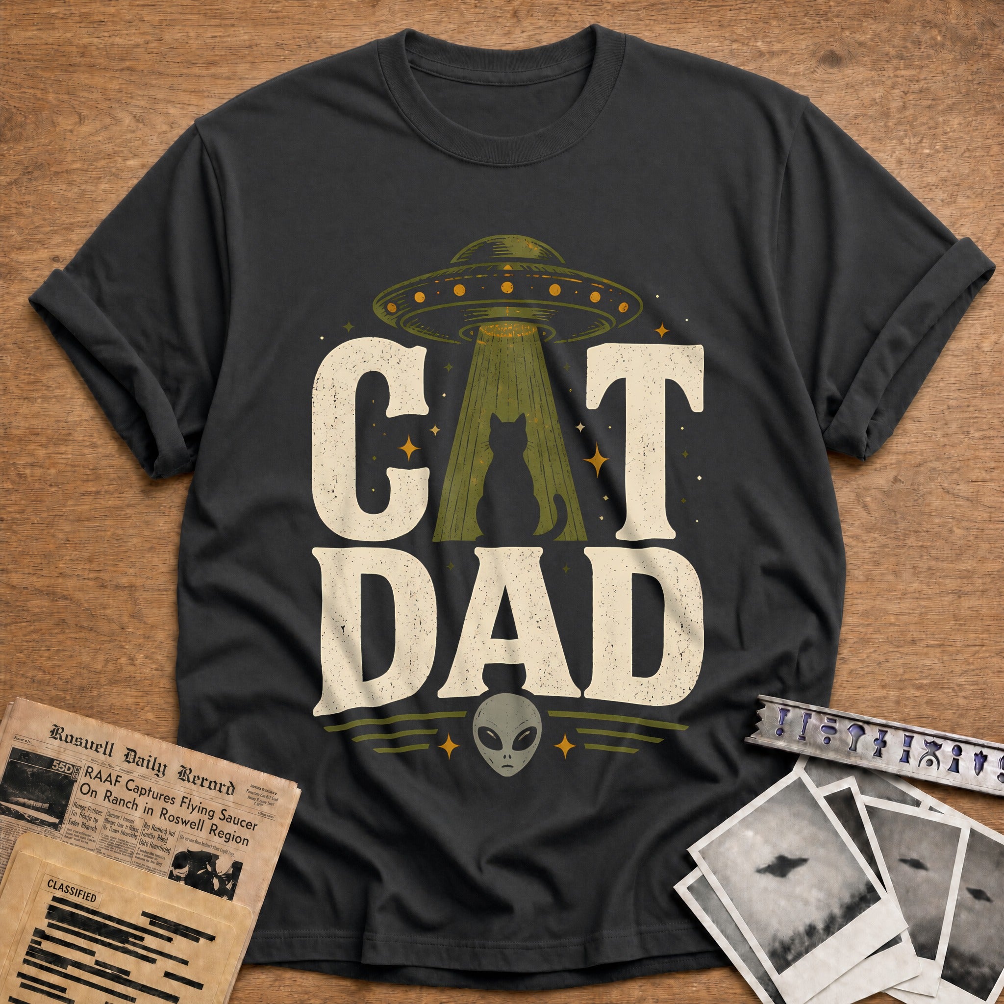 Cat Dad 13 T-Shirt - Charcoal