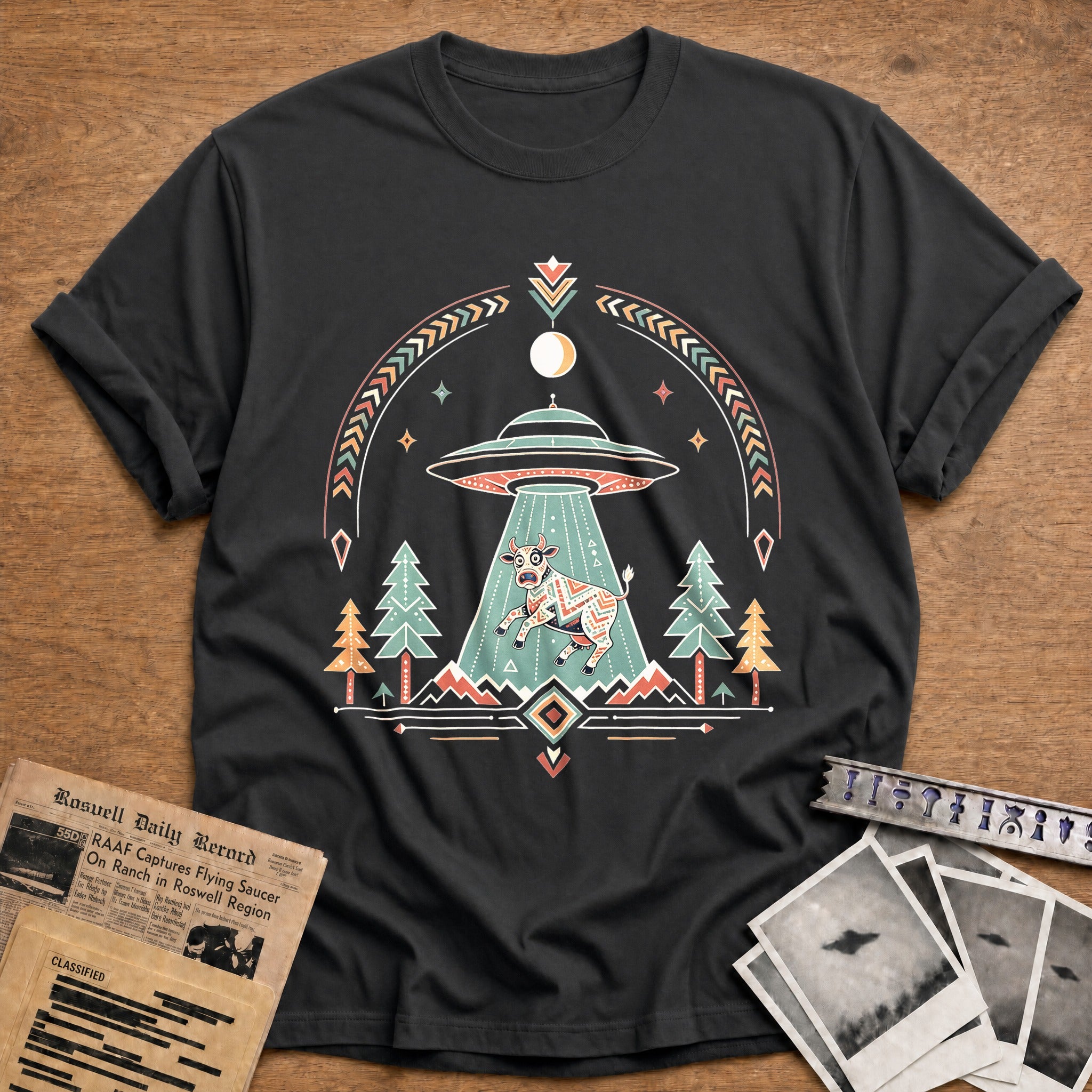 Cattle Beam Abduction - Charcoal