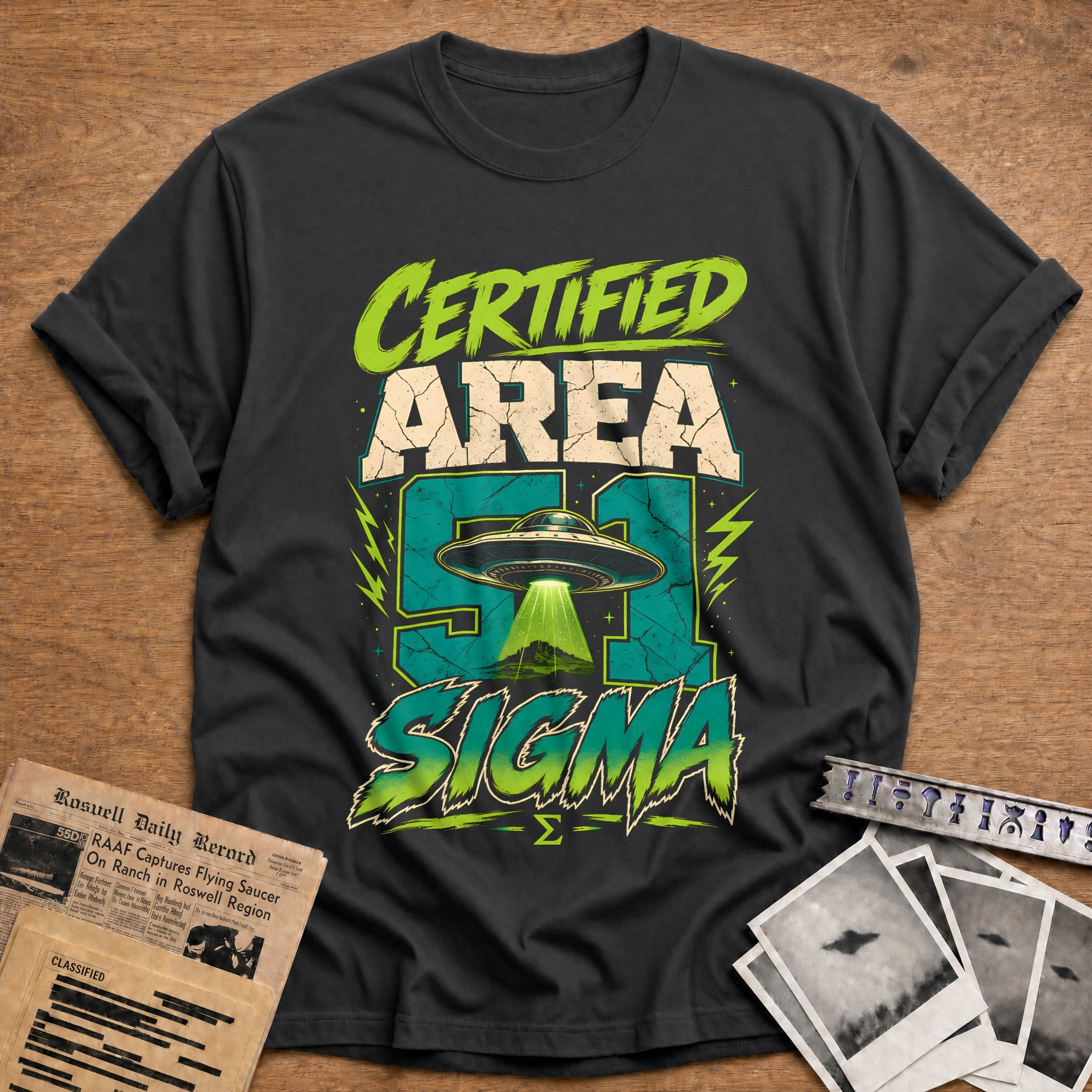 Certified Area 51 Sigma 59 T-Shirt - Charcoal