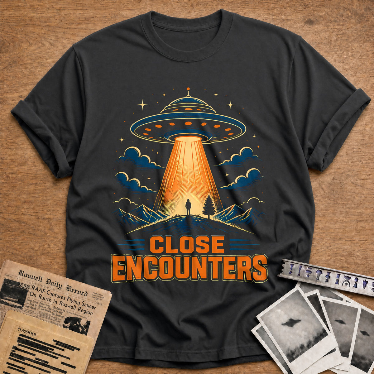 Close Encounters 65 T-Shirt - Charcoal