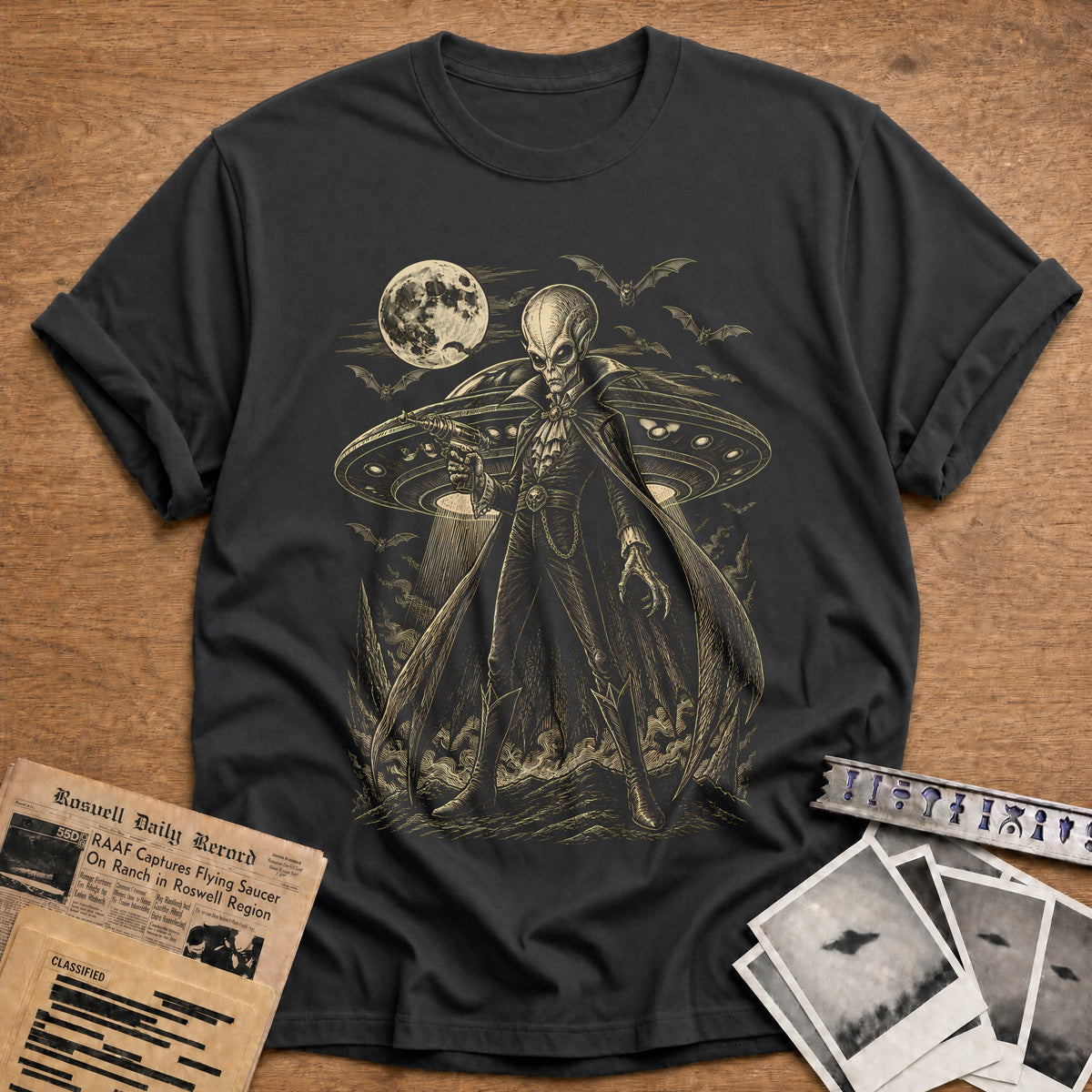 Cosmic Count 48 T-Shirt - Charcoal