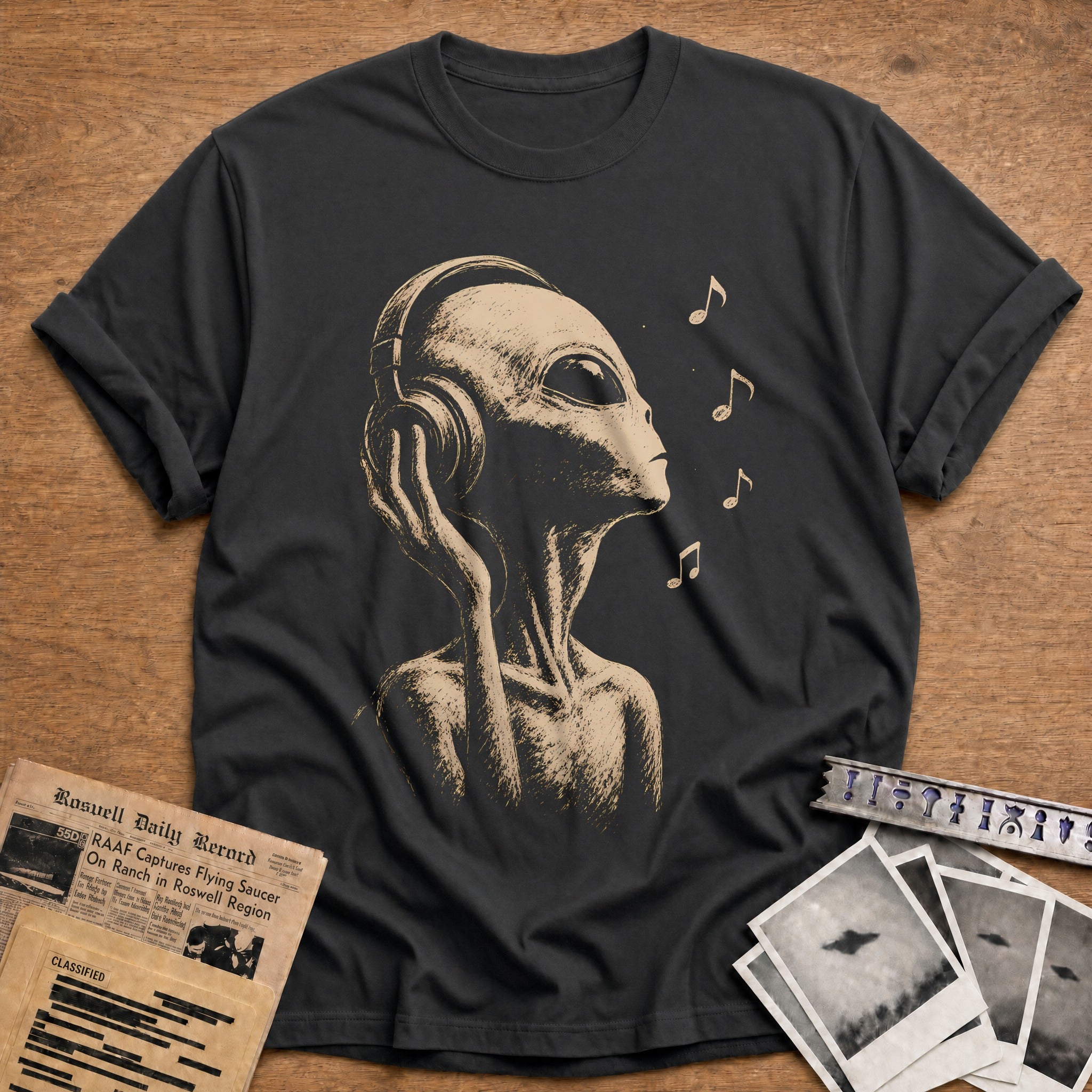 Cosmic Frequency T-Shirt - Charcoal