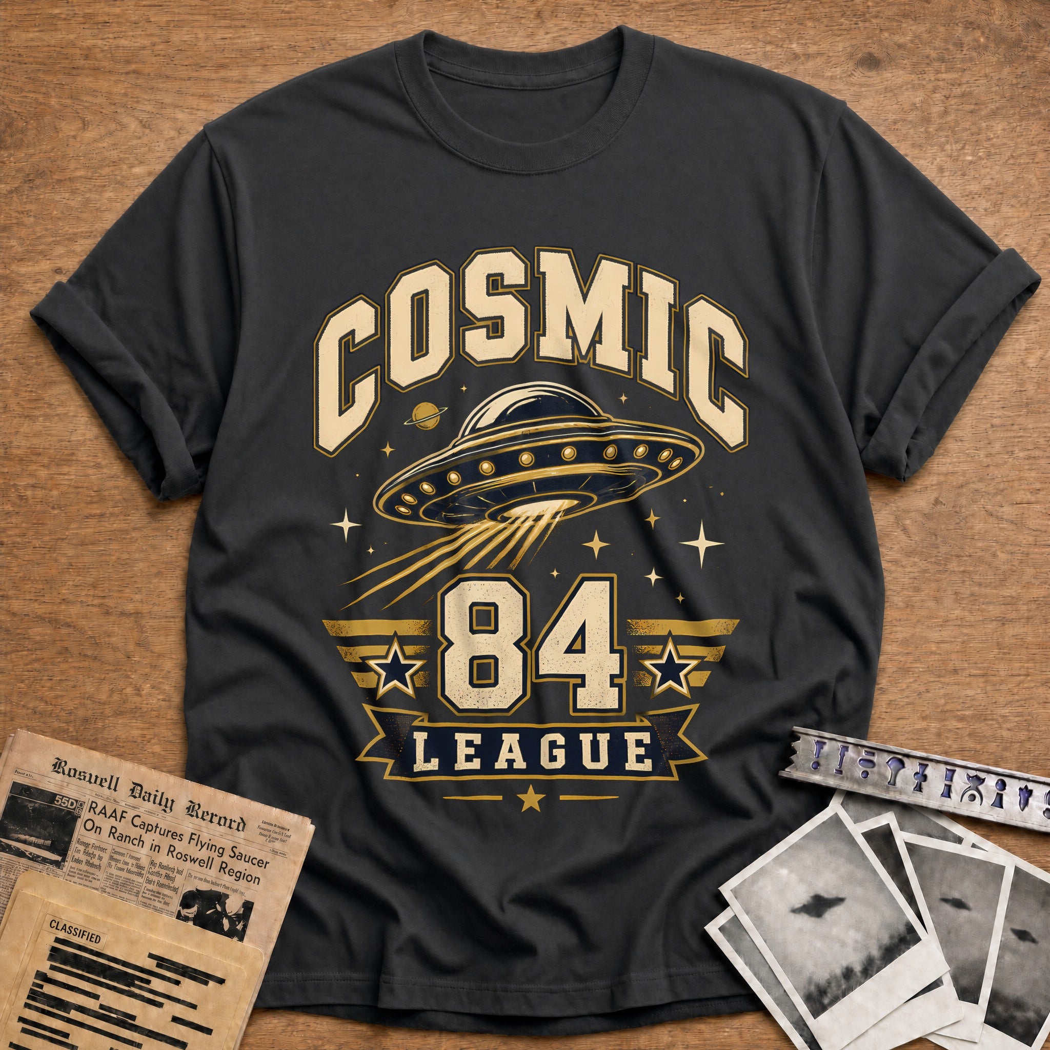 Cosmic League 84 T-Shirt - Charcoal