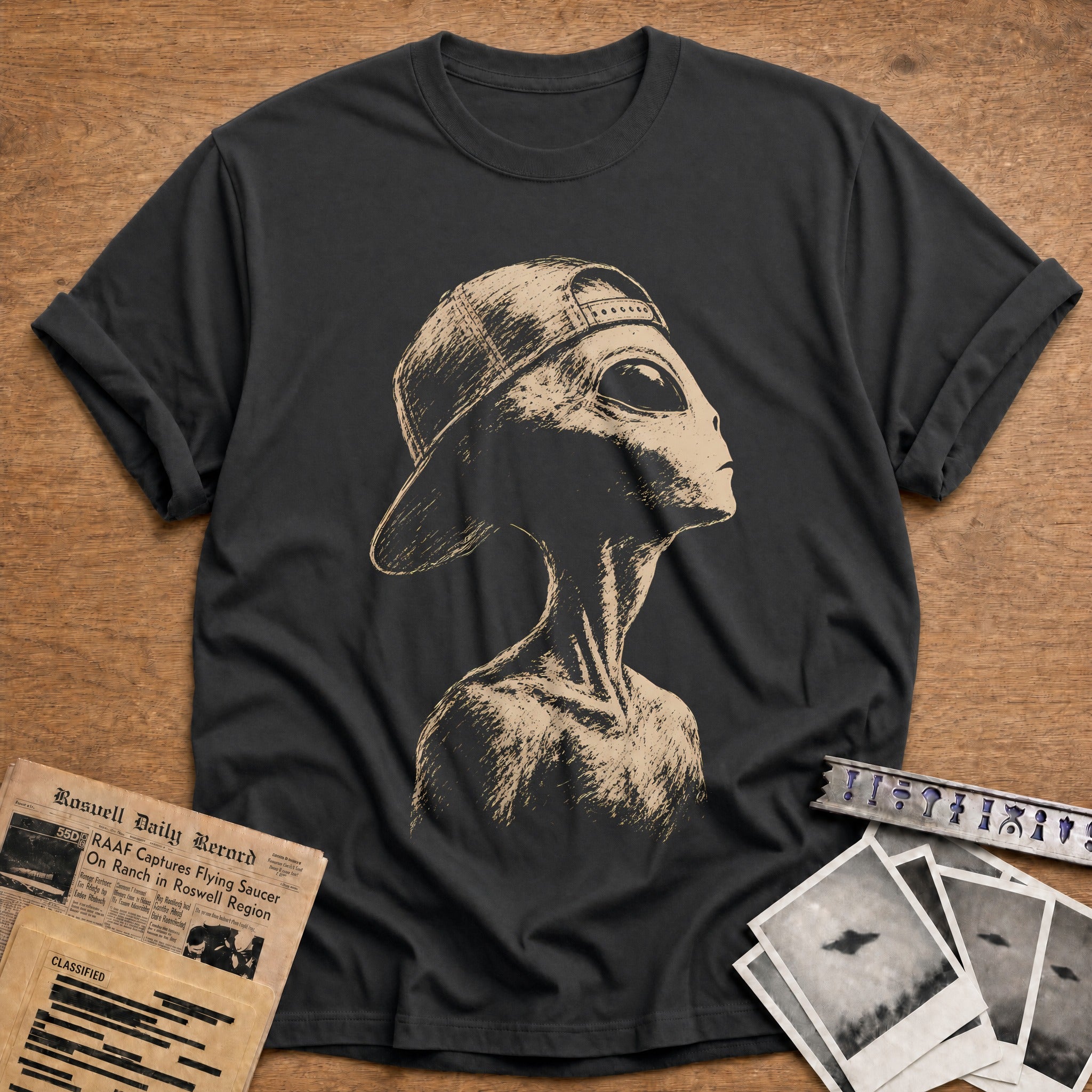 Cosmic Profile T-Shirt - Charcoal
