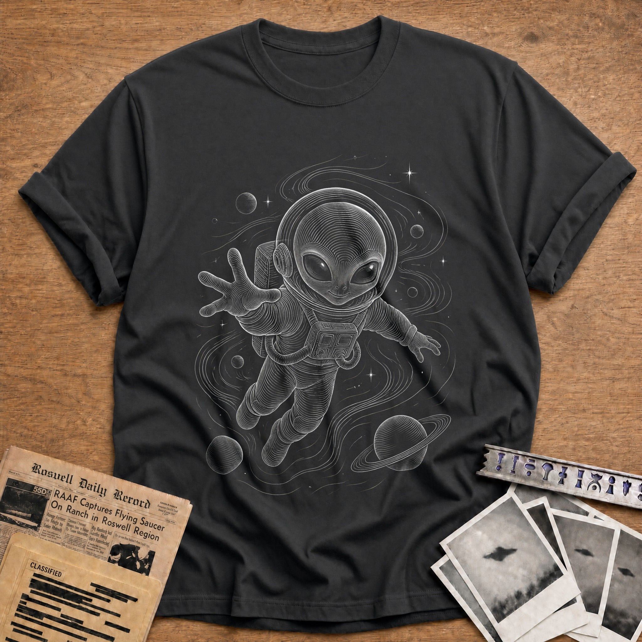 Cosmic Wader T-Shirt - Charcoal