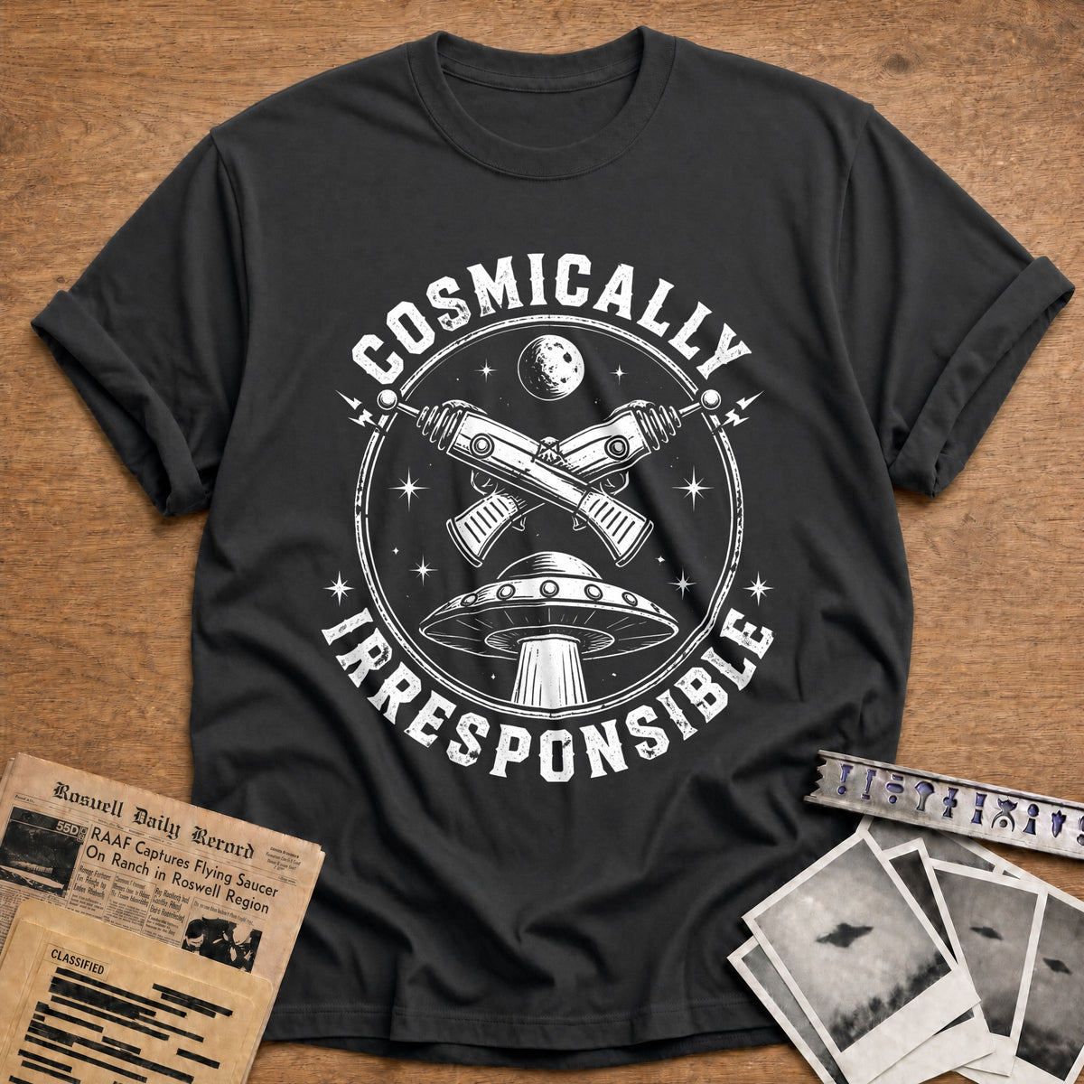 Cosmically Irresponsible 36 T-Shirt - Charcoal