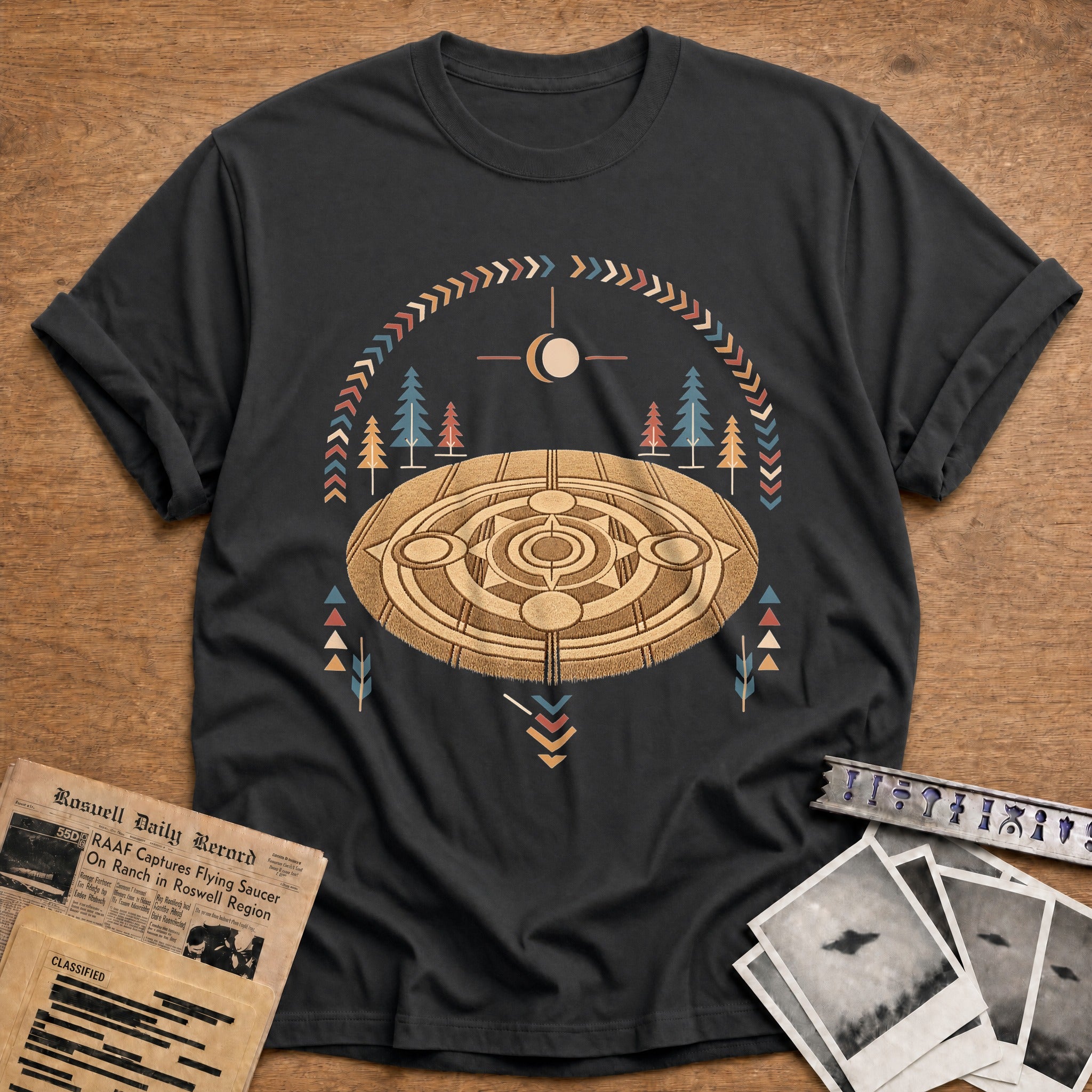 Crop Circle Compass - Charcoal