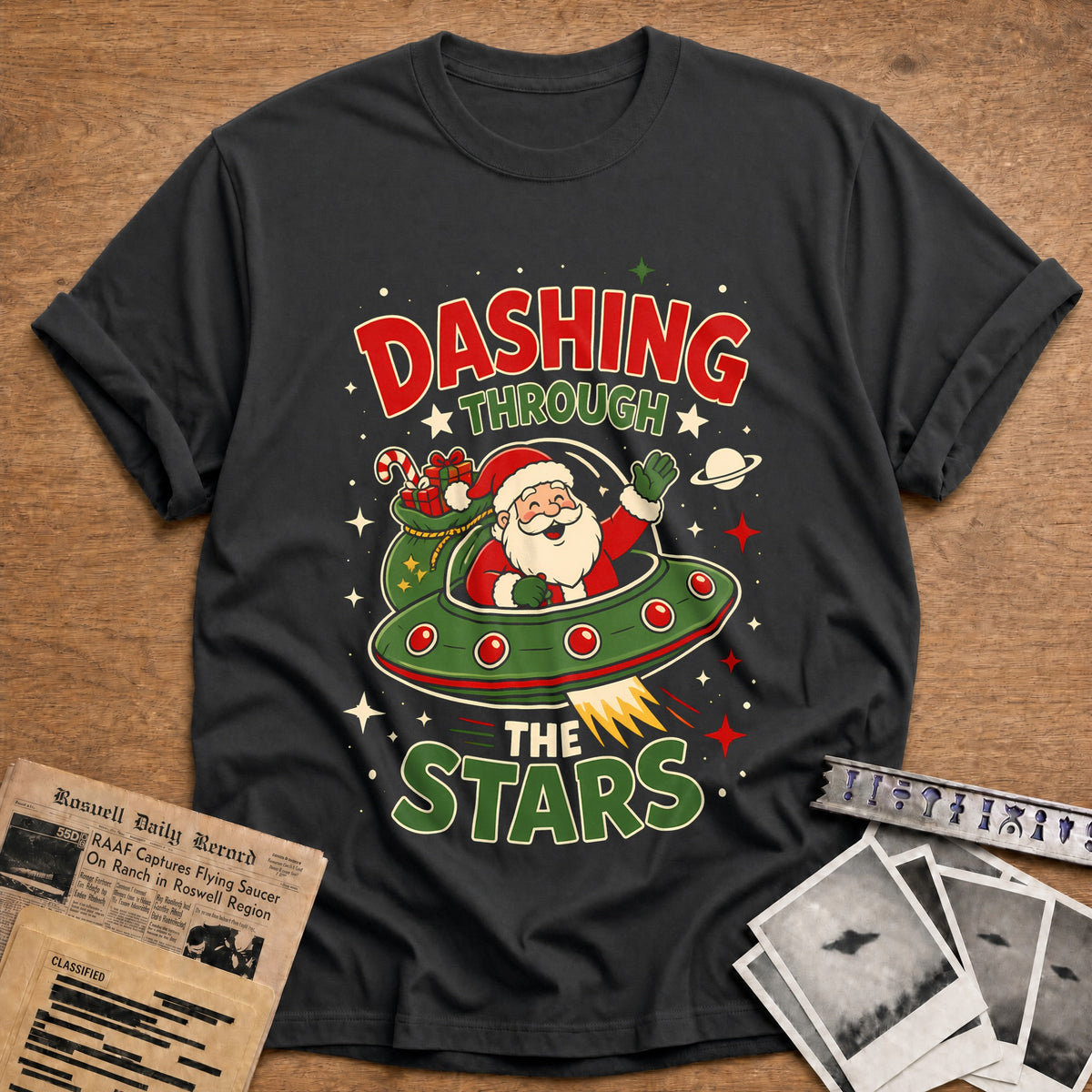 Dashing Through The Stars 48 T-Shirt - Charcoal