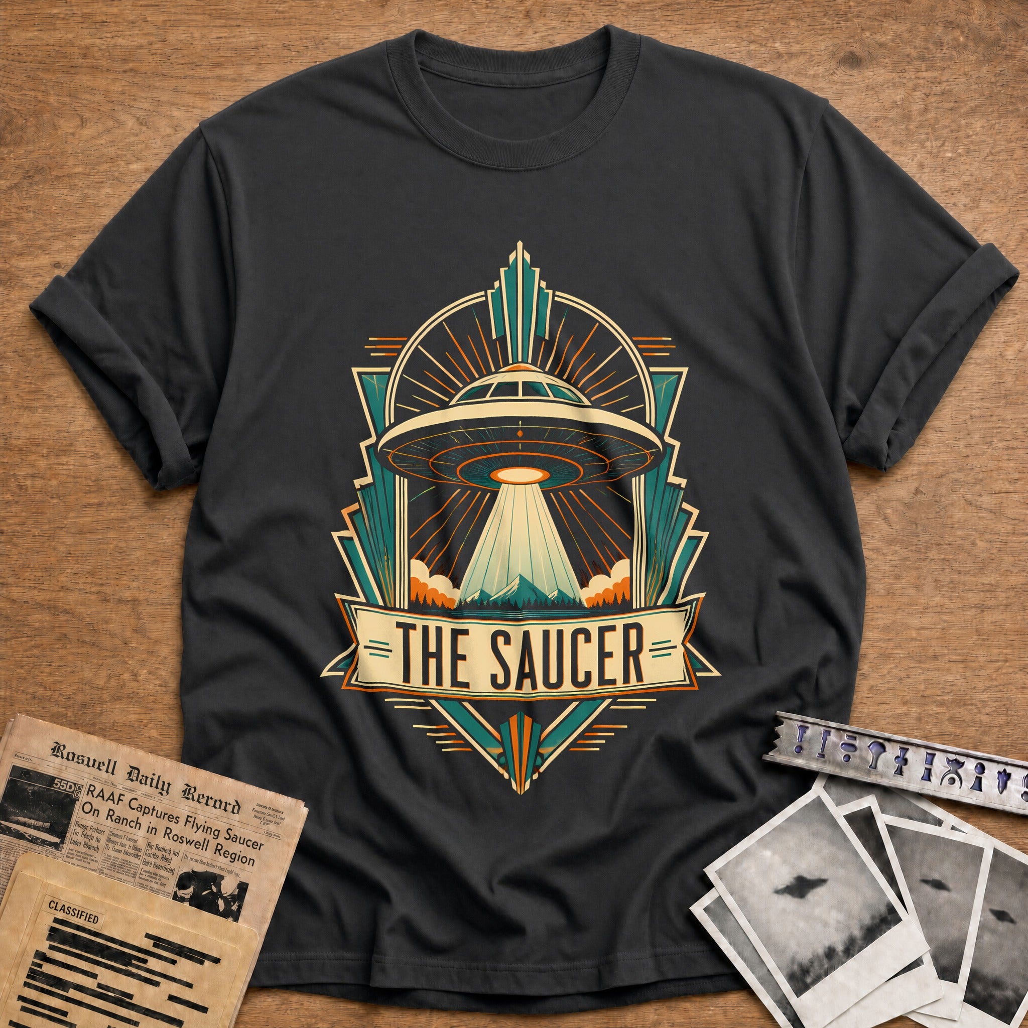 Deco Abduction T-Shirt - Charcoal