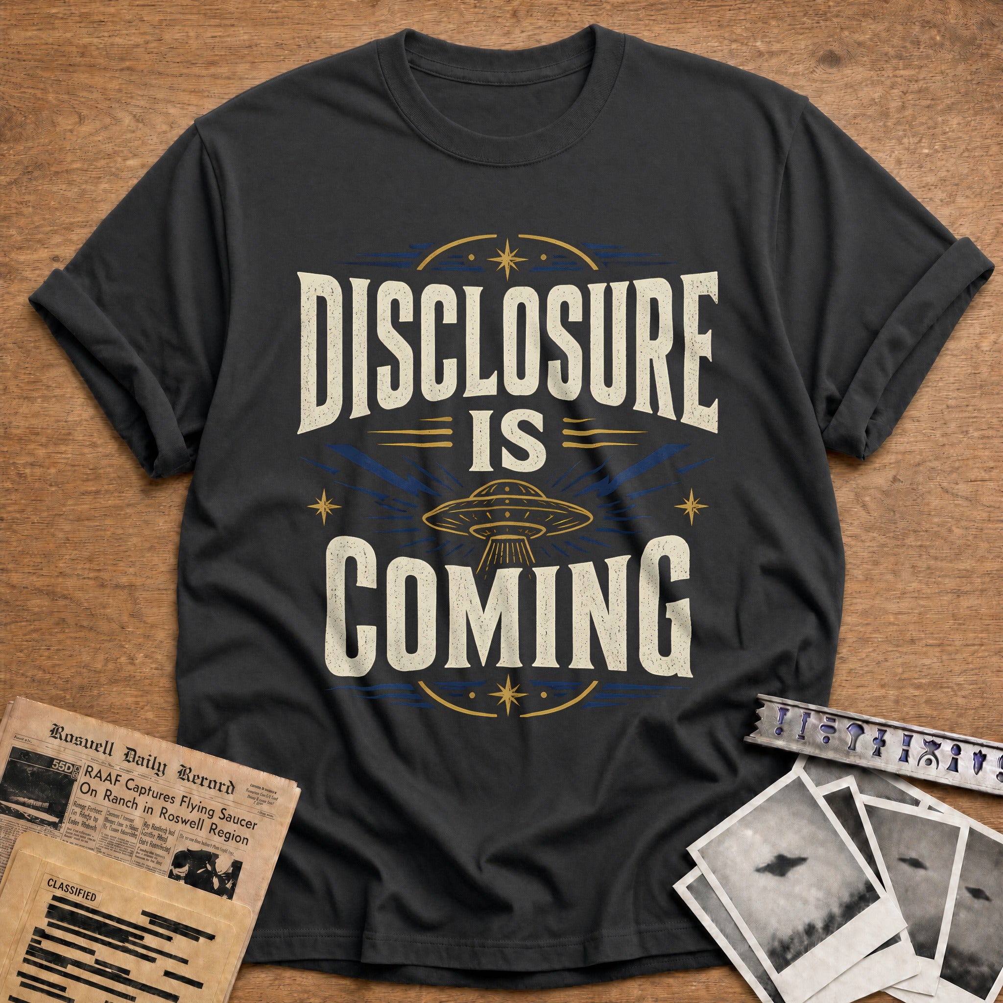 Disclosure Is Coming 32 T-Shirt - Charcoal