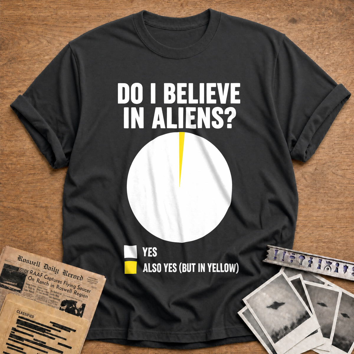 Do I Believe In Aliens 98 T-Shirt - Charcoal