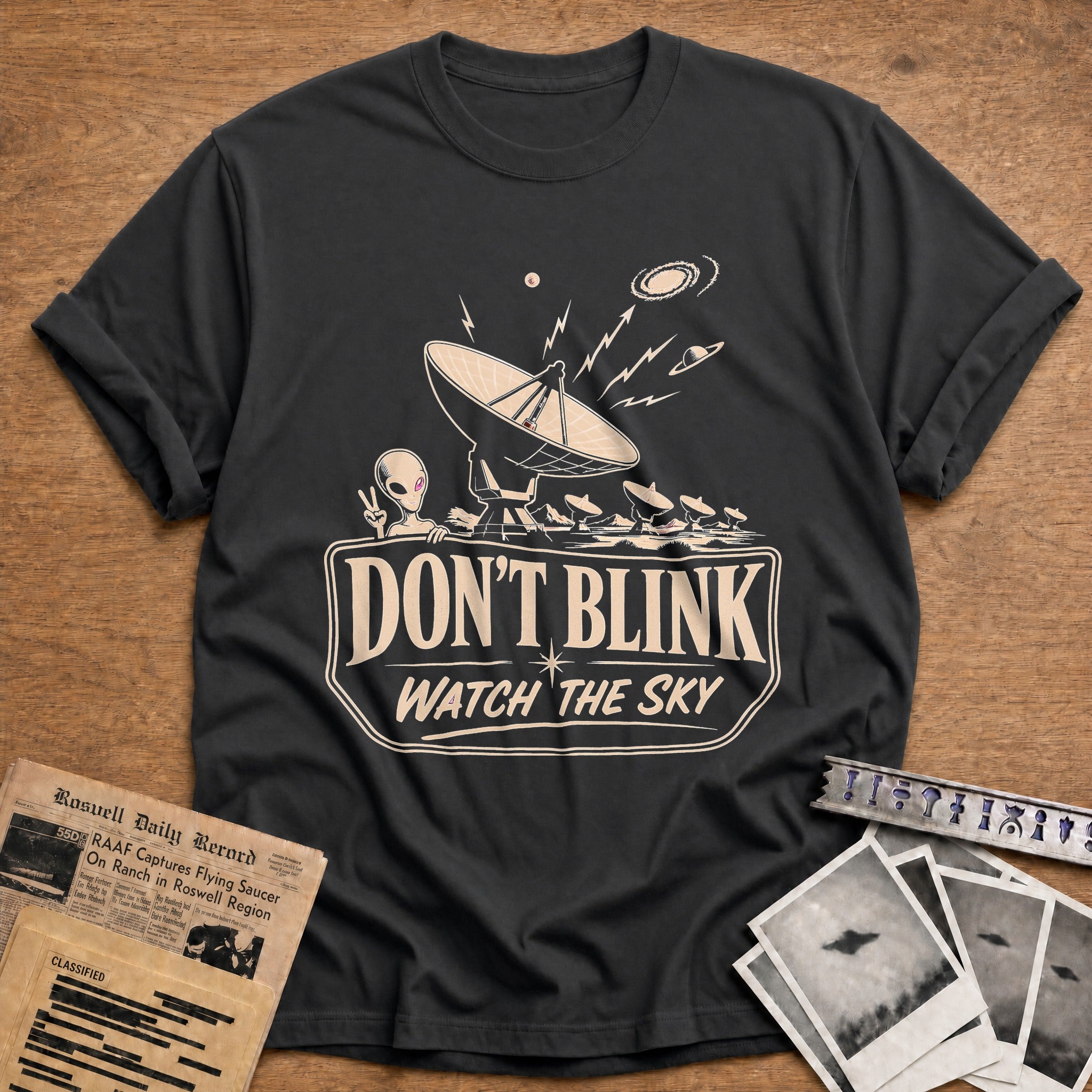 Don't Blink Watch The Sky - Charcoal