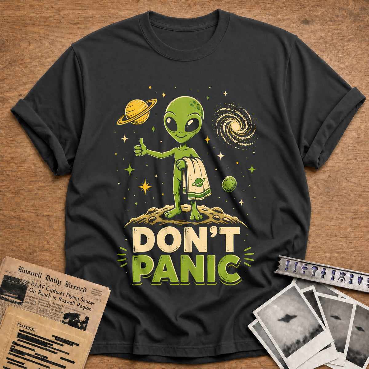 Dont Panic 21 T-Shirt - Charcoal