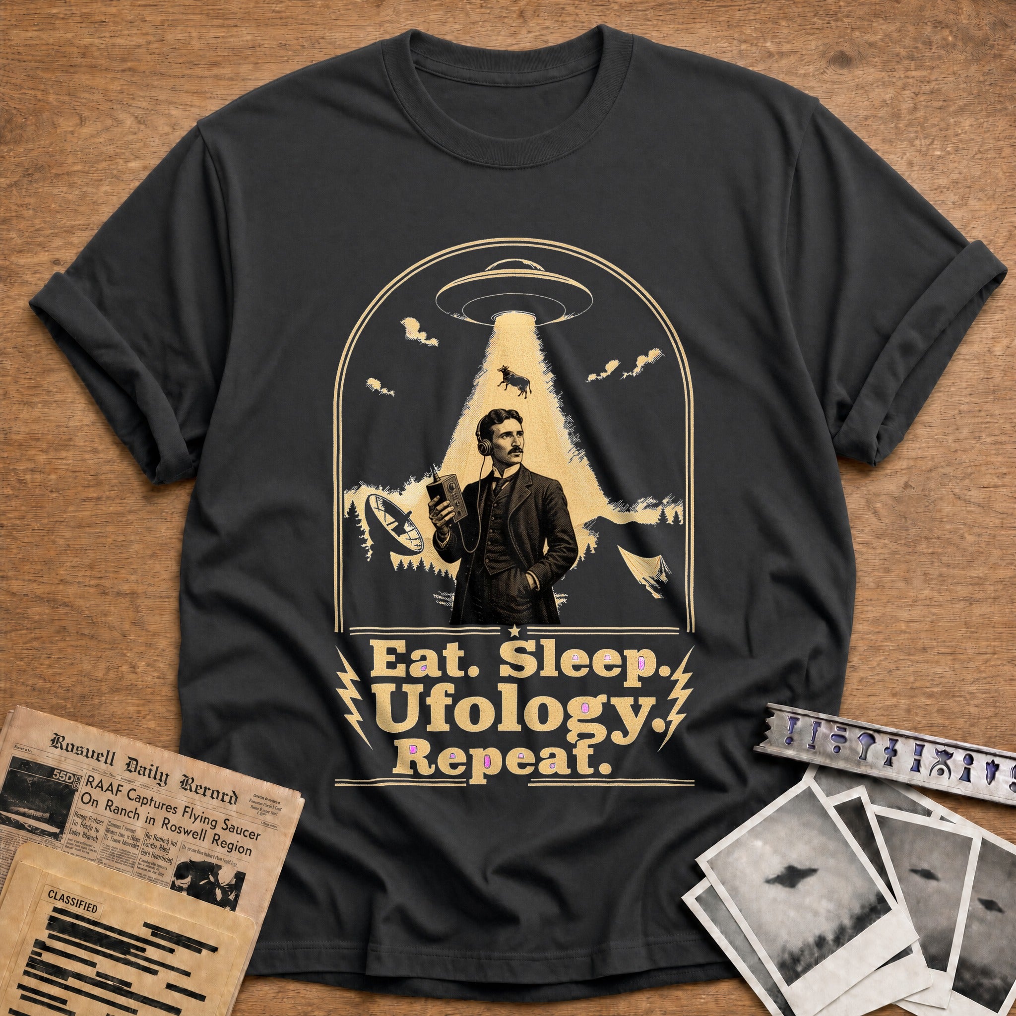Eat. Sleep. Ufology. Repeat - Charcoal