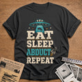 Eat Sleep Abduct Repeat 43 T-Shirt - Charcoal