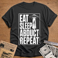 Eat Sleep Abduct Repeat 73 T-Shirt - Charcoal