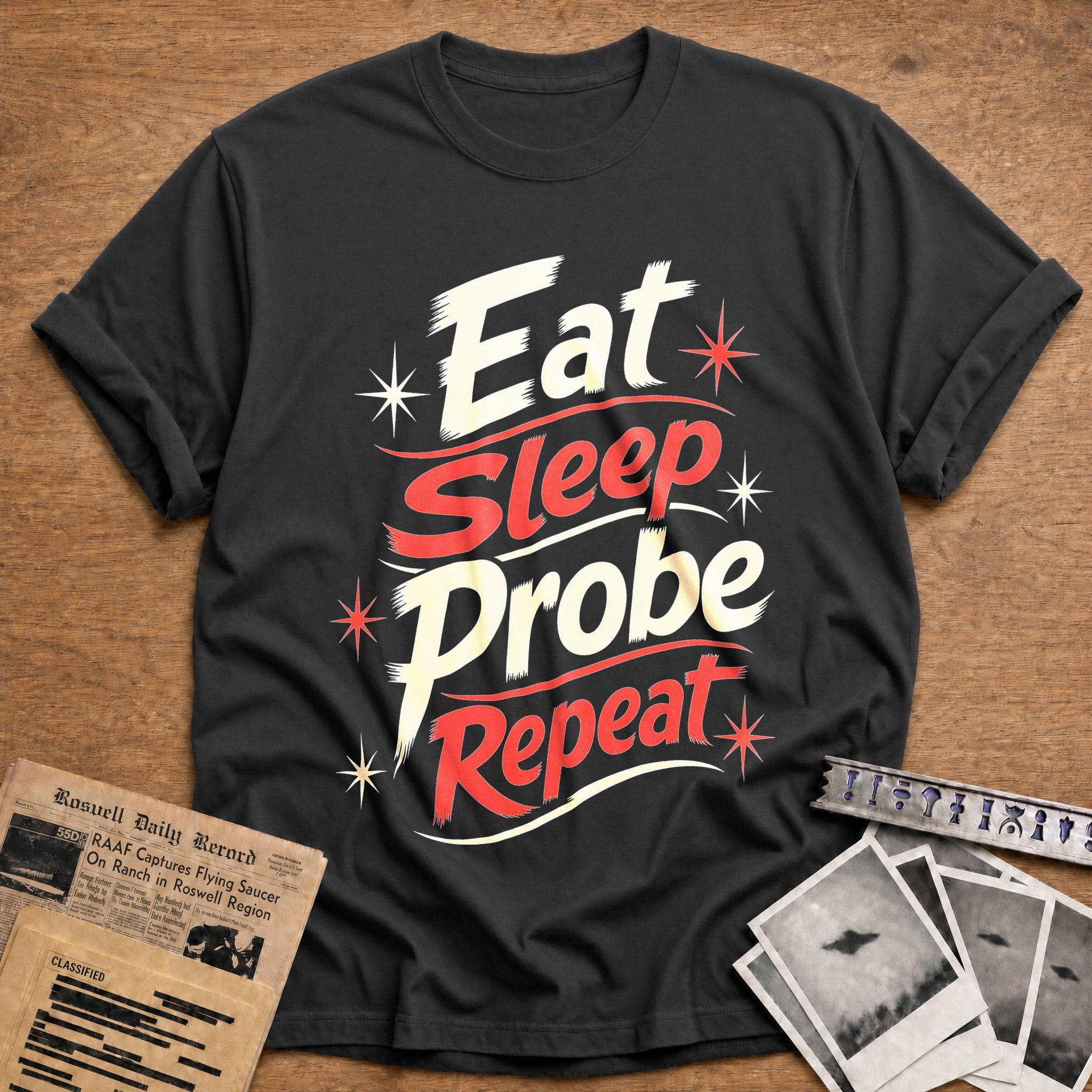 Eat Sleep Probe Repeat - Charcoal