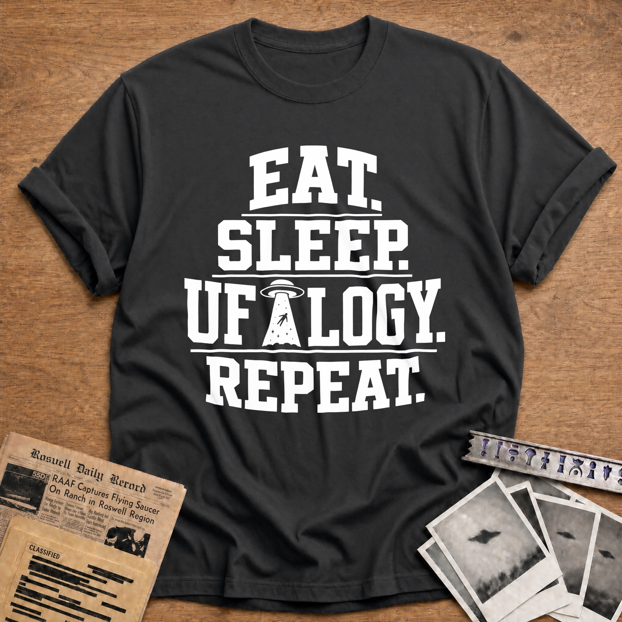 Eat Sleep Ufo Repeat - Charcoal