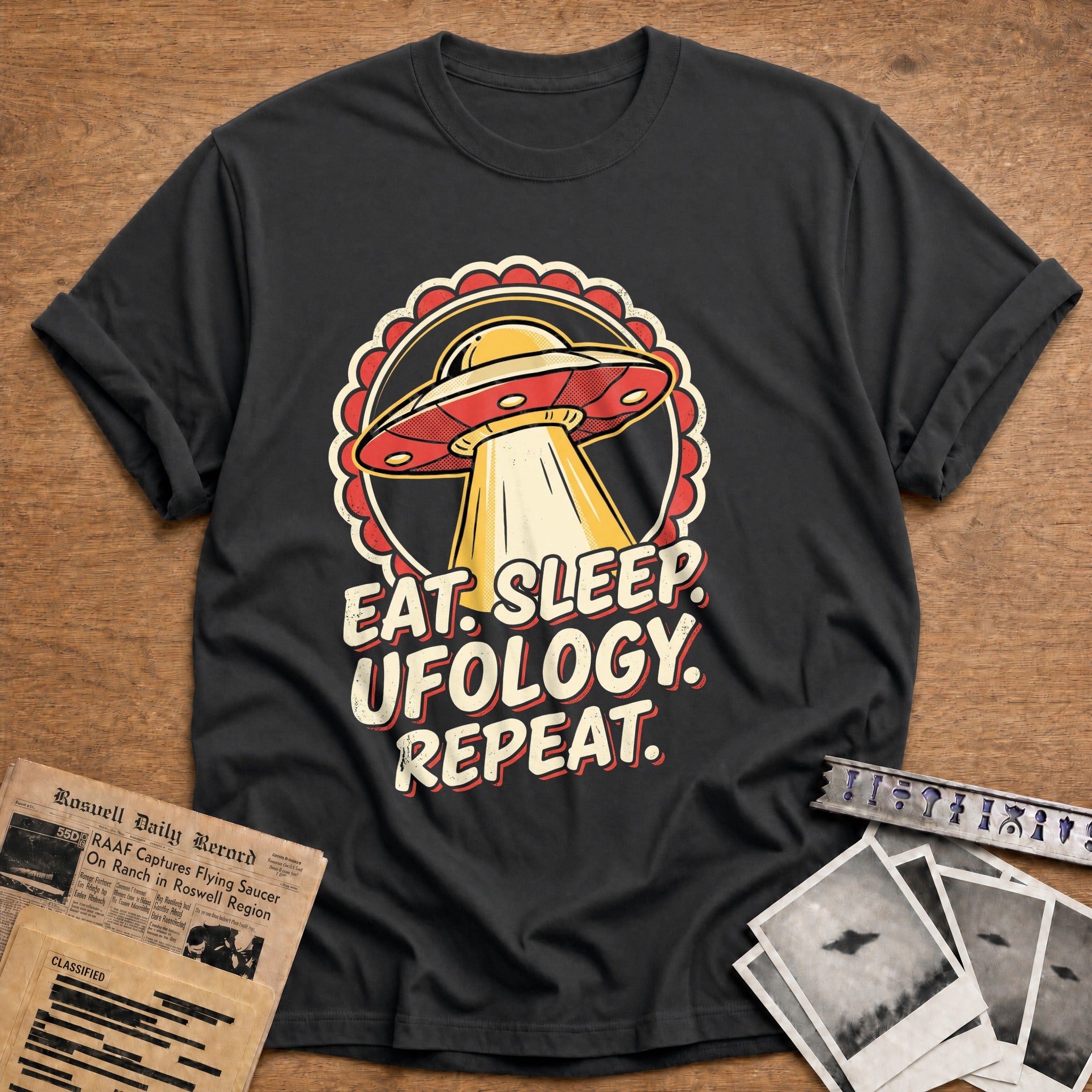 Eat Sleep Ufology Repeat - Charcoal