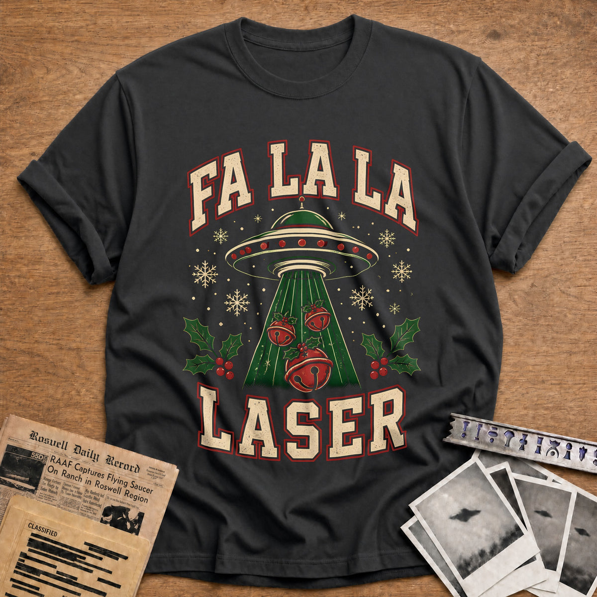 Fa La La Laser 52 T-Shirt - Charcoal