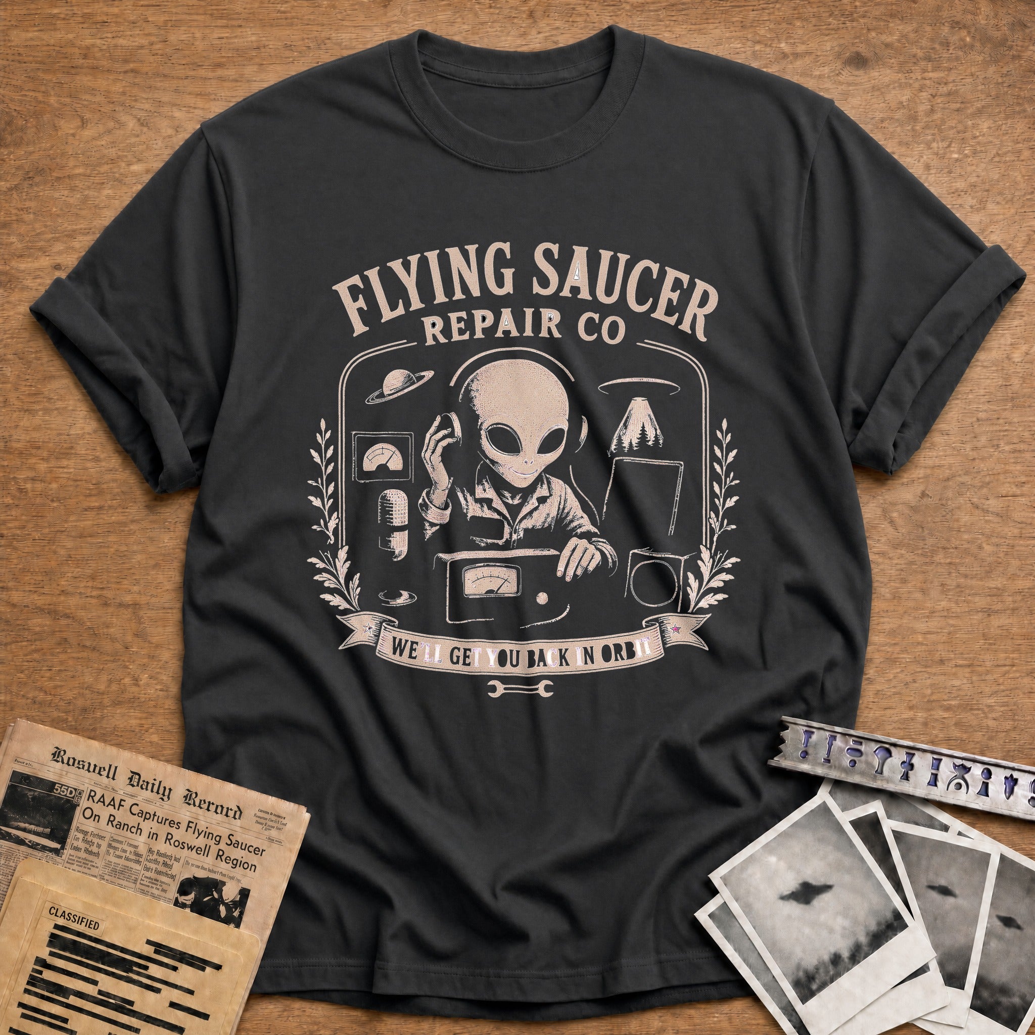 Flying Saucer Repair Co 02 - Charcoal